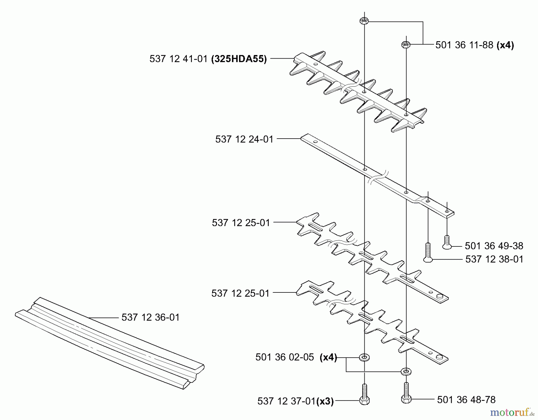  Husqvarna Heckenscheren 325 HE 3 - Husqvarna Hedge Trimmer (2001-01 to 2001-04) Cutter Bars