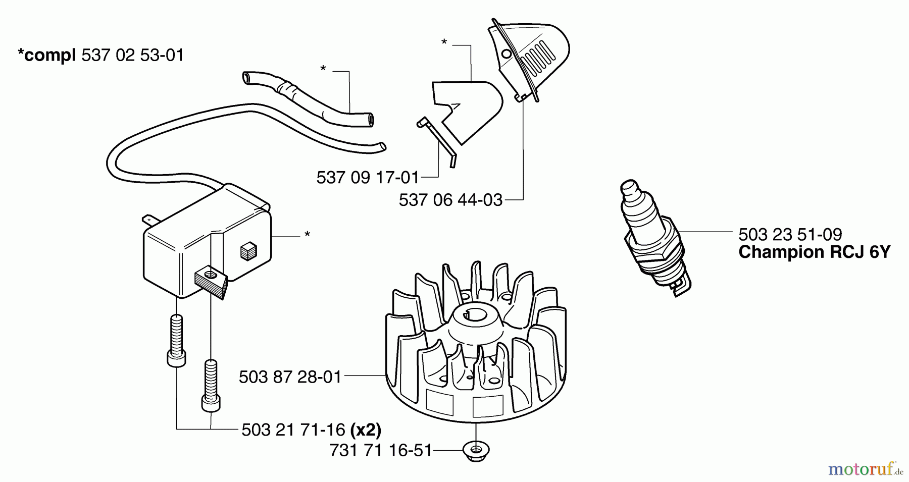  Husqvarna Heckenscheren 326 HS 75X - Husqvarna Hedge Trimmer (2002-01 to 2002-12) Flywheel/Ignition