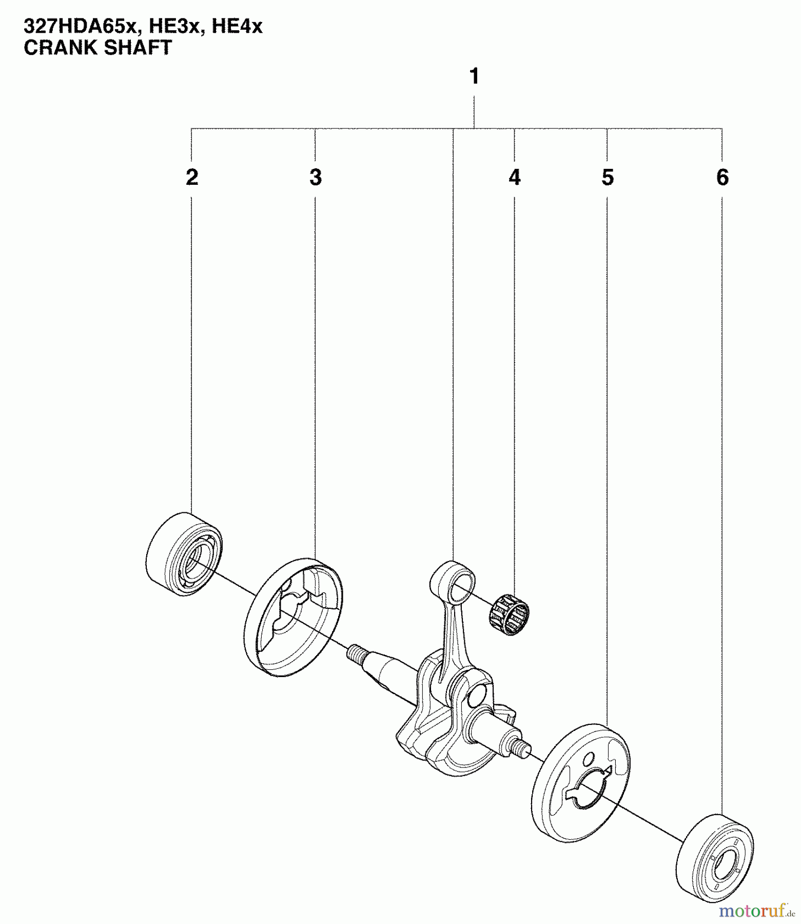  Husqvarna Heckenscheren 327 HE 3X - Husqvarna Hedge Trimmer (2009-04 & After) Crank Shaft