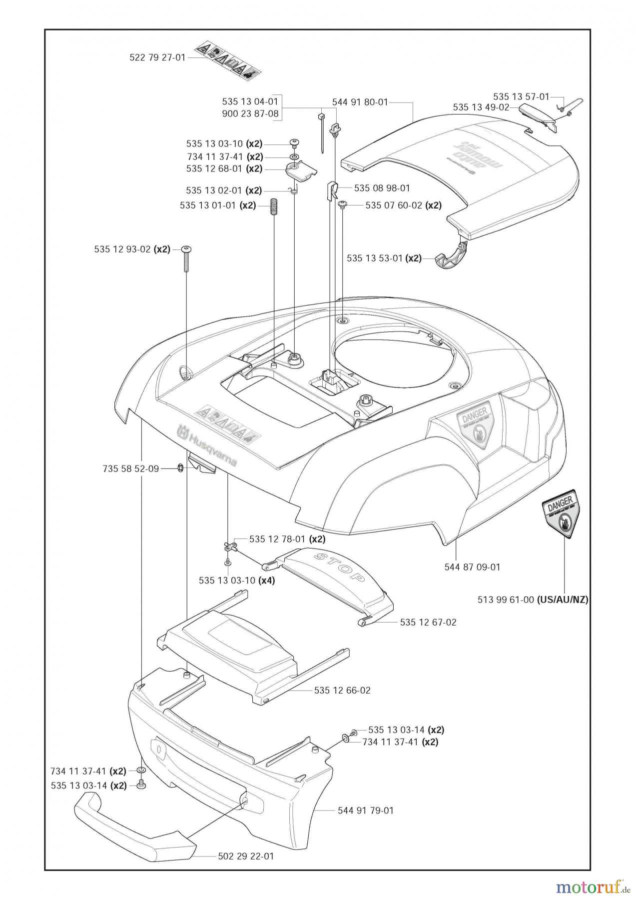  Husqvarna Automower, Mähroboter 210 C - Husqvarna Auto Mower (2010-02 & After) Cover