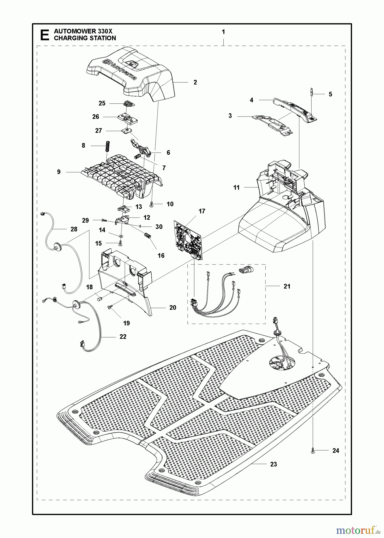 Husqvarna Automower, Mähroboter 330X - Husqvarna Auto Mower (2013-03 & After) CHARGING STATION