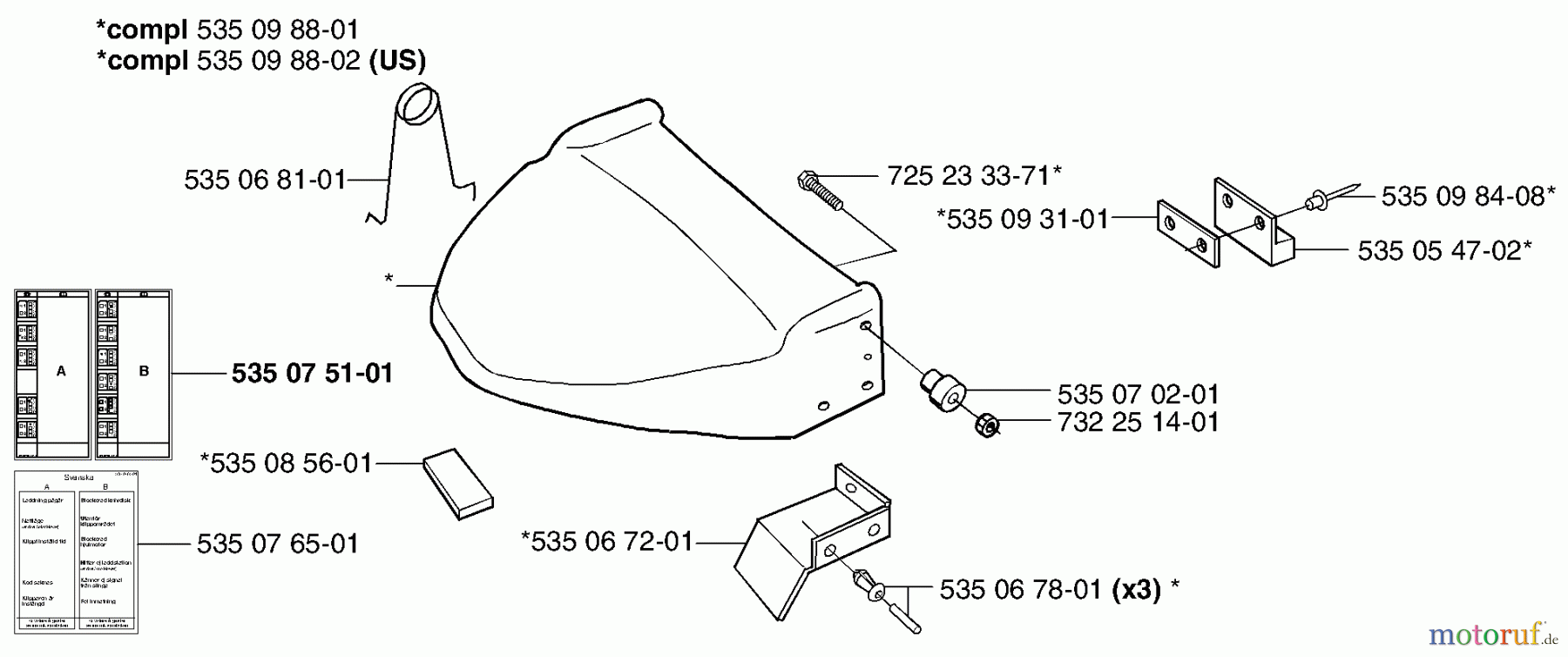 Husqvarna Automower, Mähroboter Husqvarna Auto Mower (2002-02 to 2002-12) Rear Panel Assy.