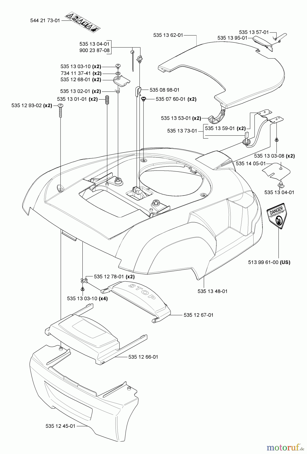  Husqvarna Automower, Mähroboter Husqvarna Auto Mower (Generation 2) (2006-01 to 2006-01) Body Assy.