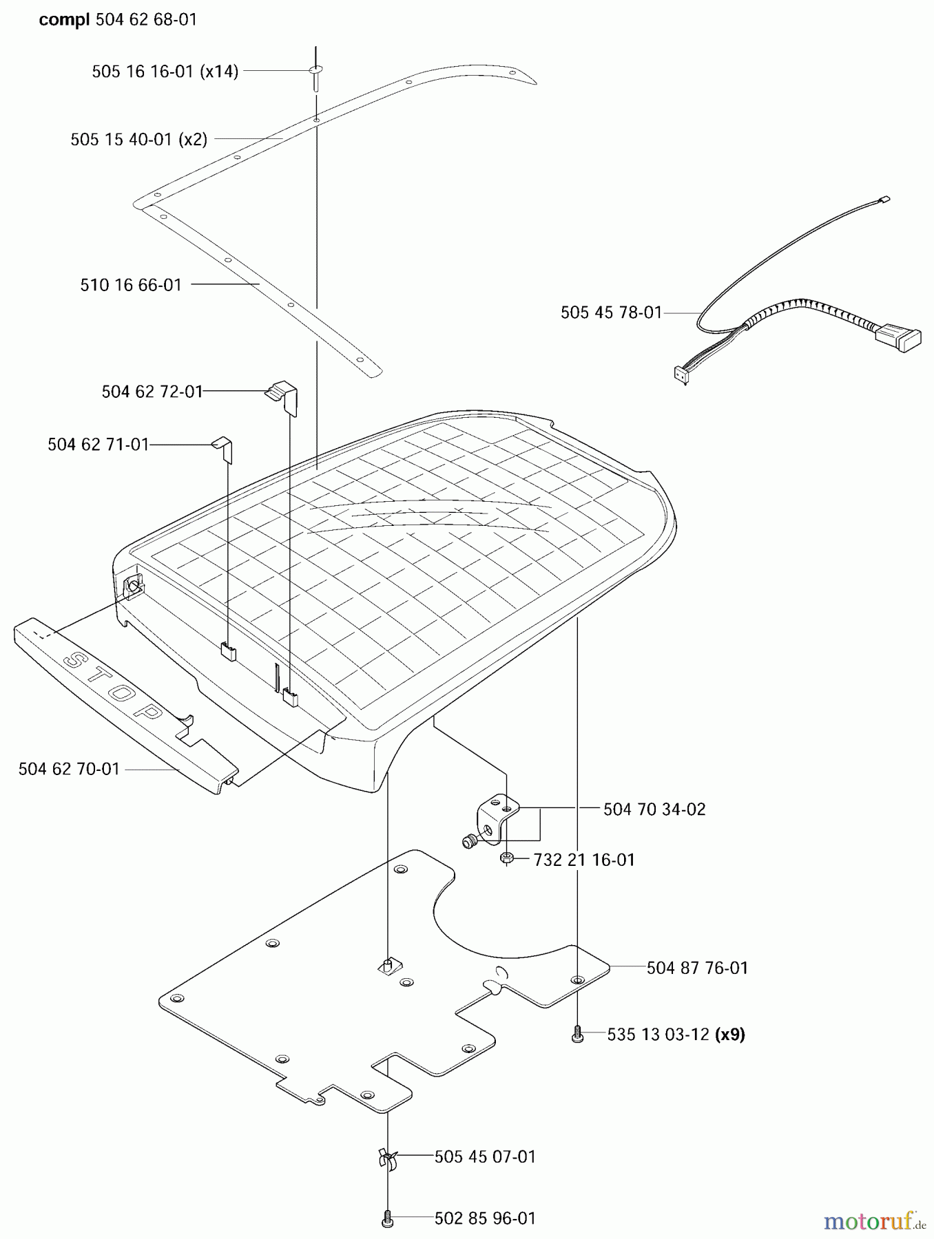  Husqvarna Automower, Mähroboter Husqvarna Solar Auto Mower Hybrid (2008-05 to 2009-10) Solar Panel