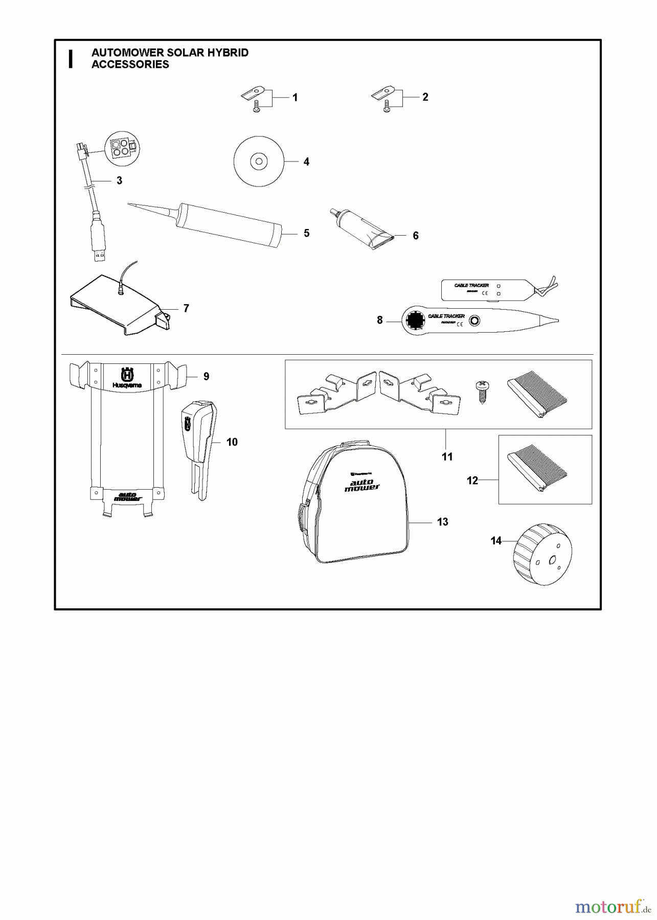 Husqvarna Automower, Mähroboter Husqvarna Solar Auto Mower Hybrid (2013-01) ACCESSORIES #1