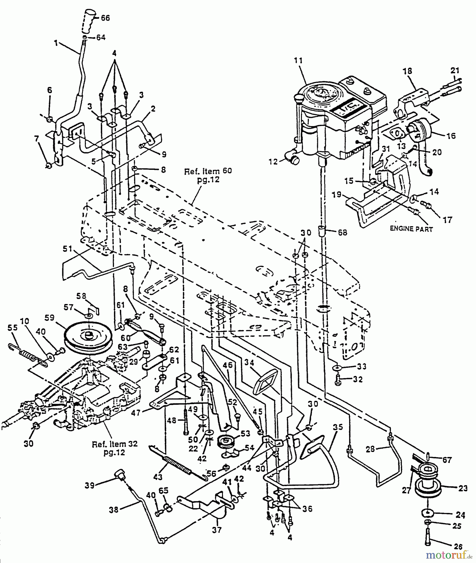 Husqvarna Rasen und Garten Traktoren 4125G - Husqvarna Lawn Tractor (1992-01 & After) Drive/Engine