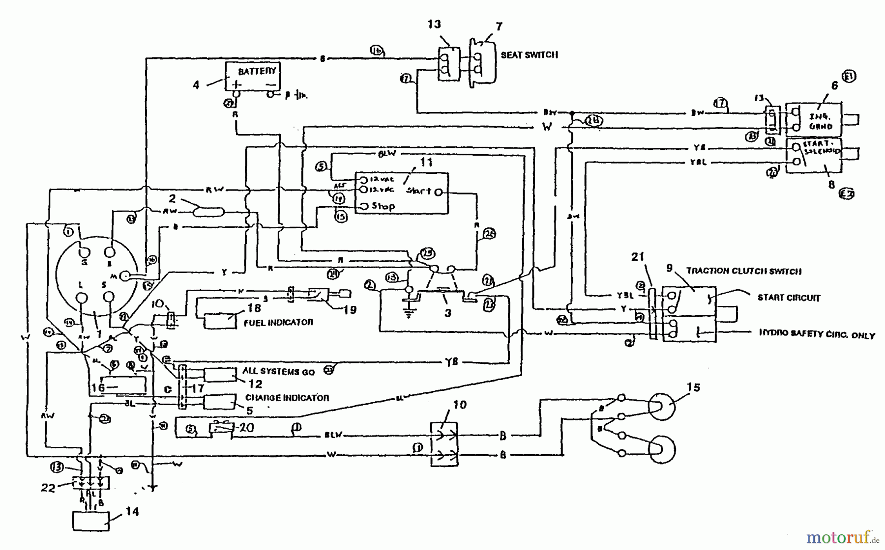 Husqvarna Rasen und Garten Traktoren 4125G - Husqvarna Lawn Tractor (1992-01 & After) Electrical Schematic