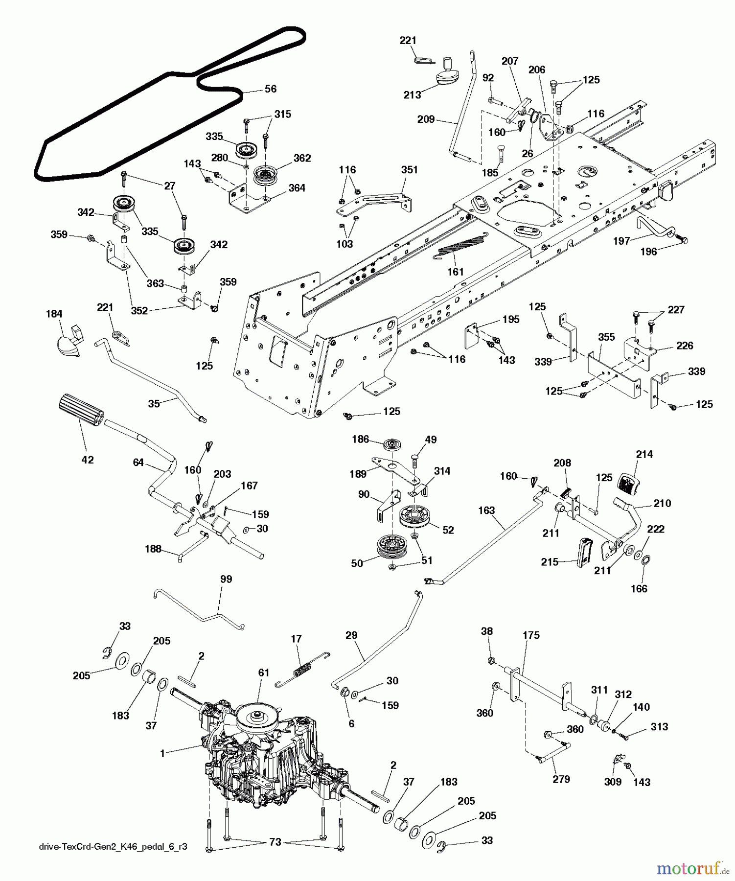  Husqvarna Rasen und Garten Traktoren CTH 184T (96051003300) - Husqvarna Lawn Tractor (2012-01 & After) DRIVE