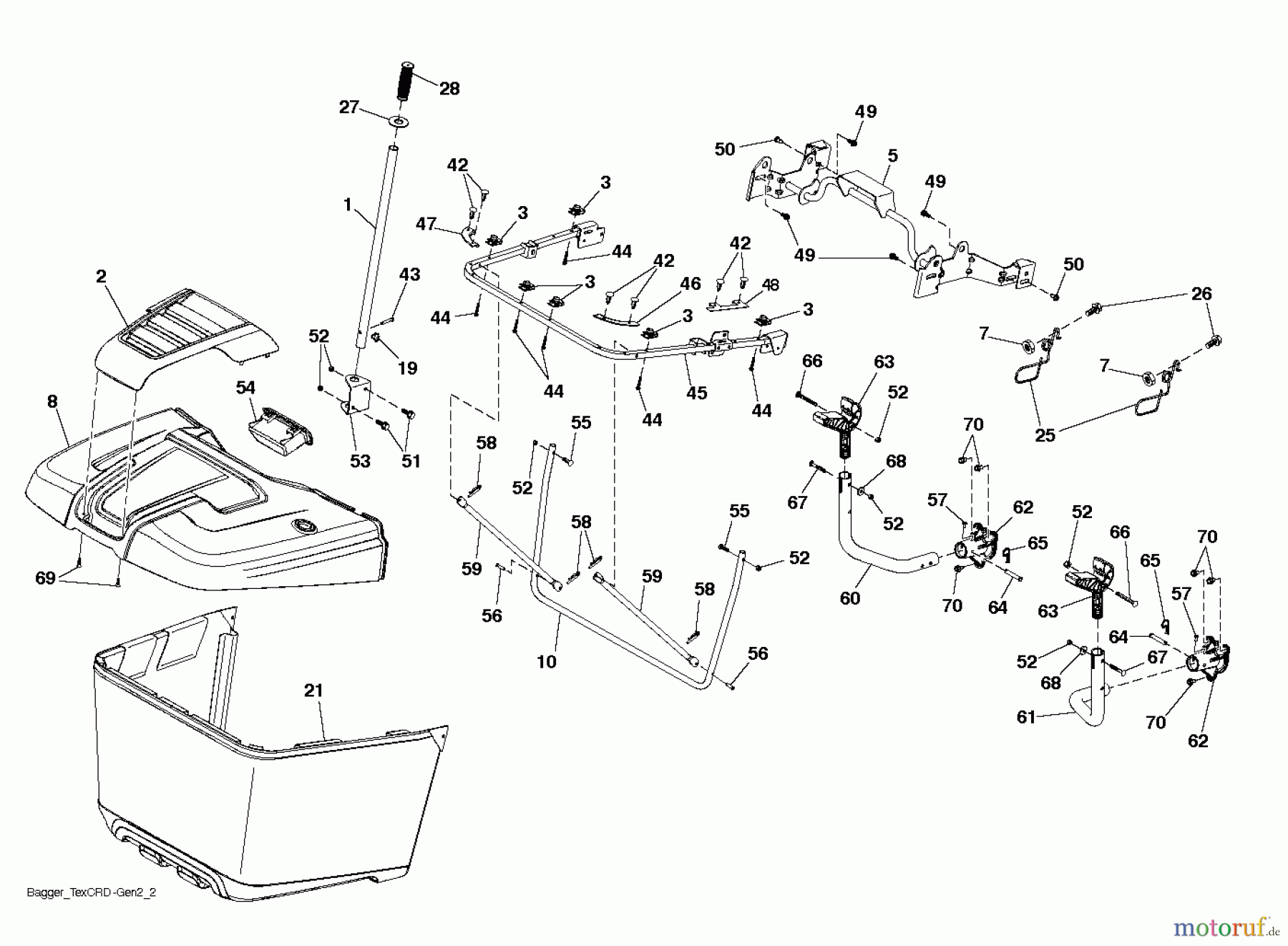  Husqvarna Rasen und Garten Traktoren CTH 194 (96051003000) - Husqvarna Lawn Tractor (2012-01 & After) BAGGER