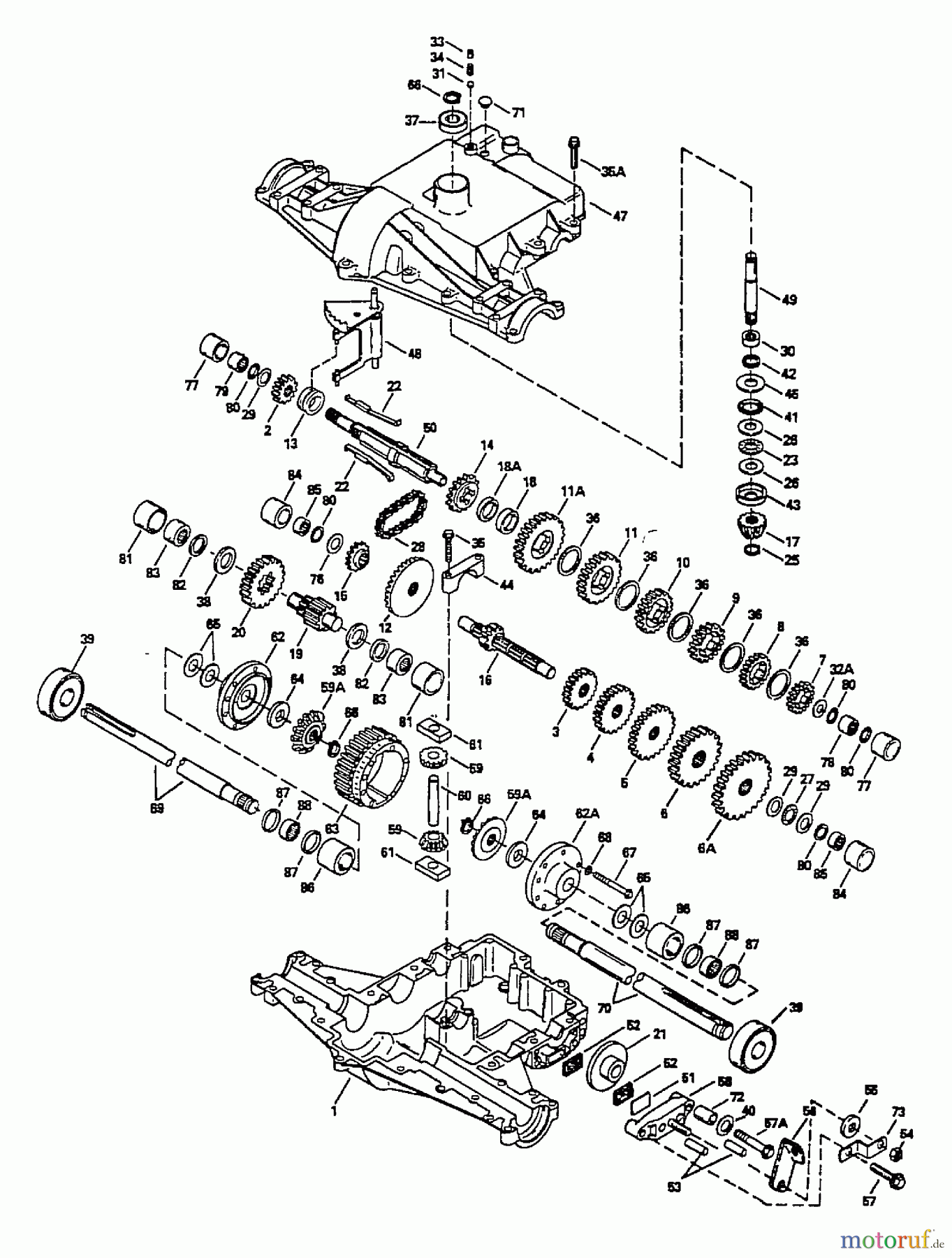 Husqvarna Rasen und Garten Traktoren GT 160 (H1644C) - Husqvarna Garden Tractor (1991-08 & After) Transaxle