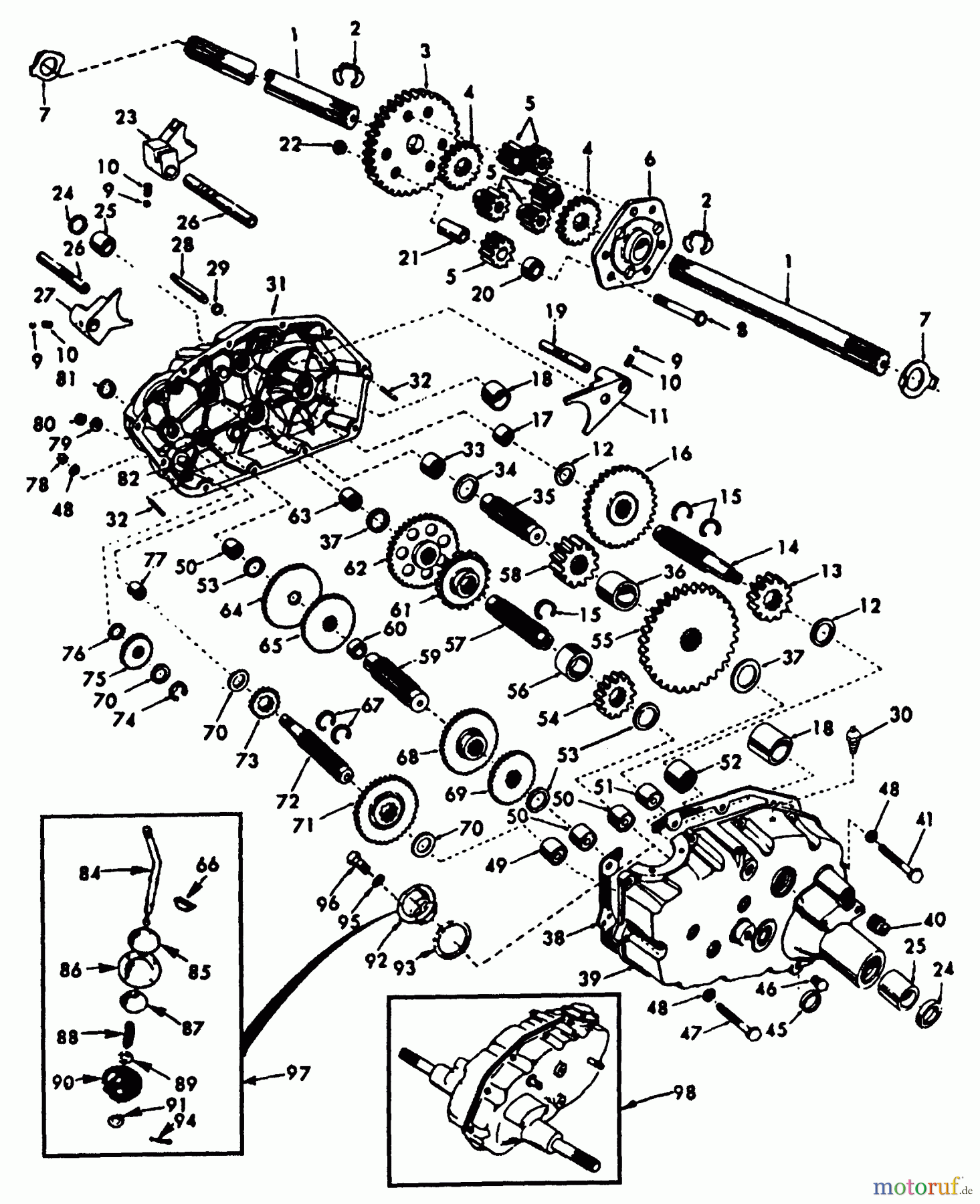 Husqvarna Rasen und Garten Traktoren GT 180 (954000372) (H1850D) - Husqvarna Garden Tractor (1992-11 & After) Transaxle