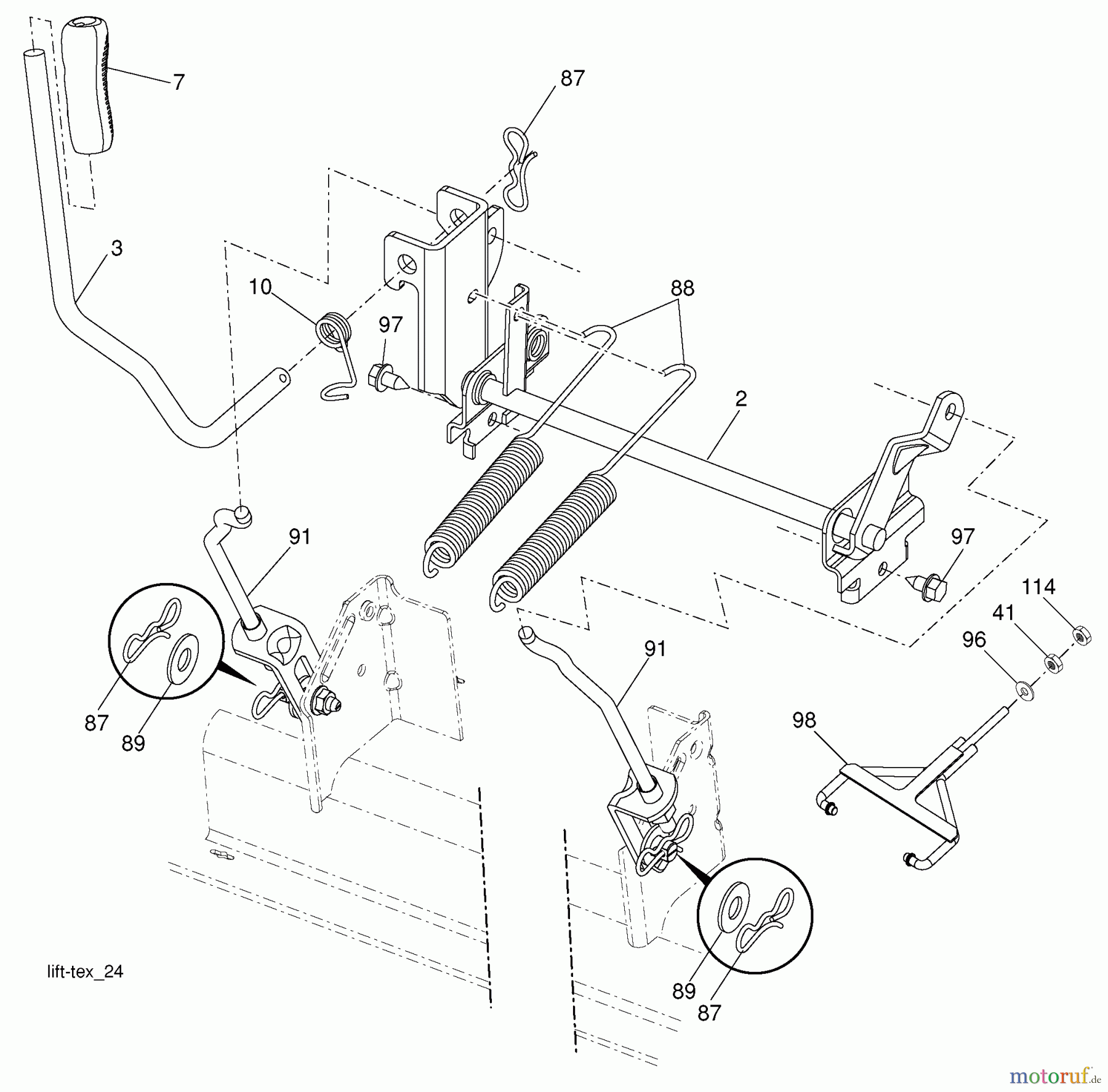  Husqvarna Rasen und Garten Traktoren GTH 2752TF (96041017500) - Husqvarna Garden Tractor (2010-05 & After) Mower Lift