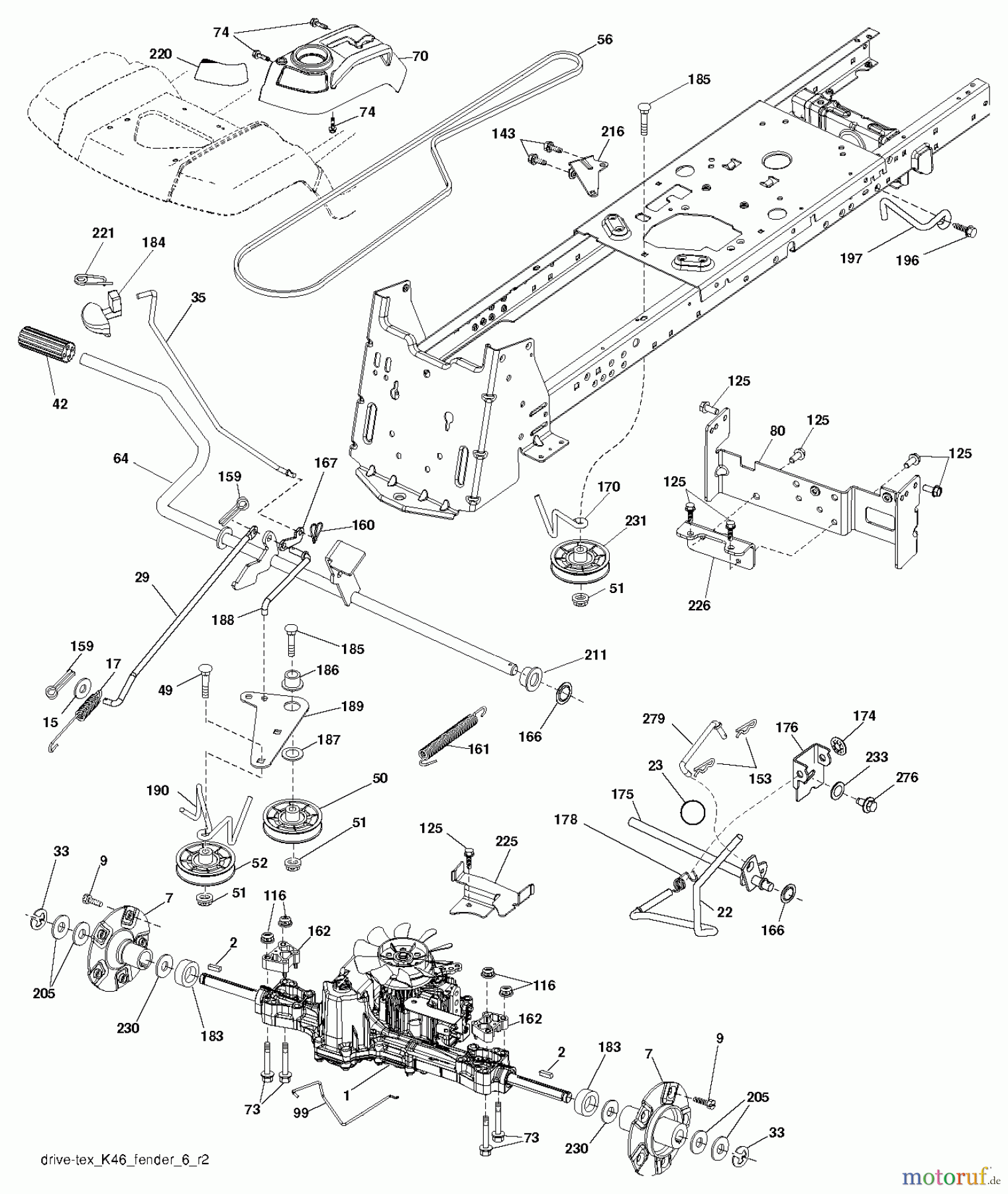  Husqvarna Rasen und Garten Traktoren LGT 2554 (96045001504) - Husqvarna Lawn Tractor (2012-02 & After) DRIVE