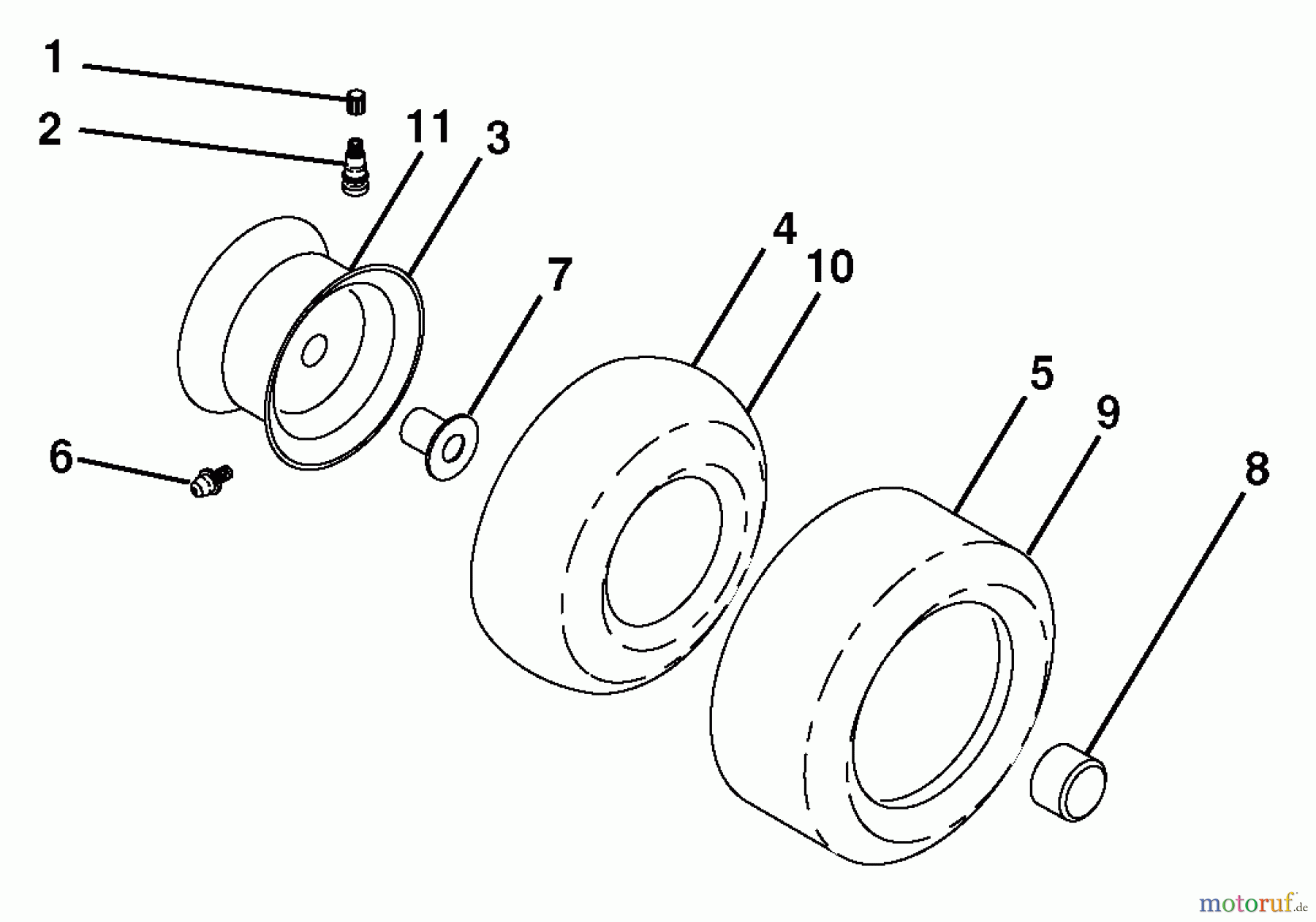  Husqvarna Rasen und Garten Traktoren YTH 2348 (96045000500) - Husqvarna Yard Tractor (2006-11 & After) Wheels And Tires