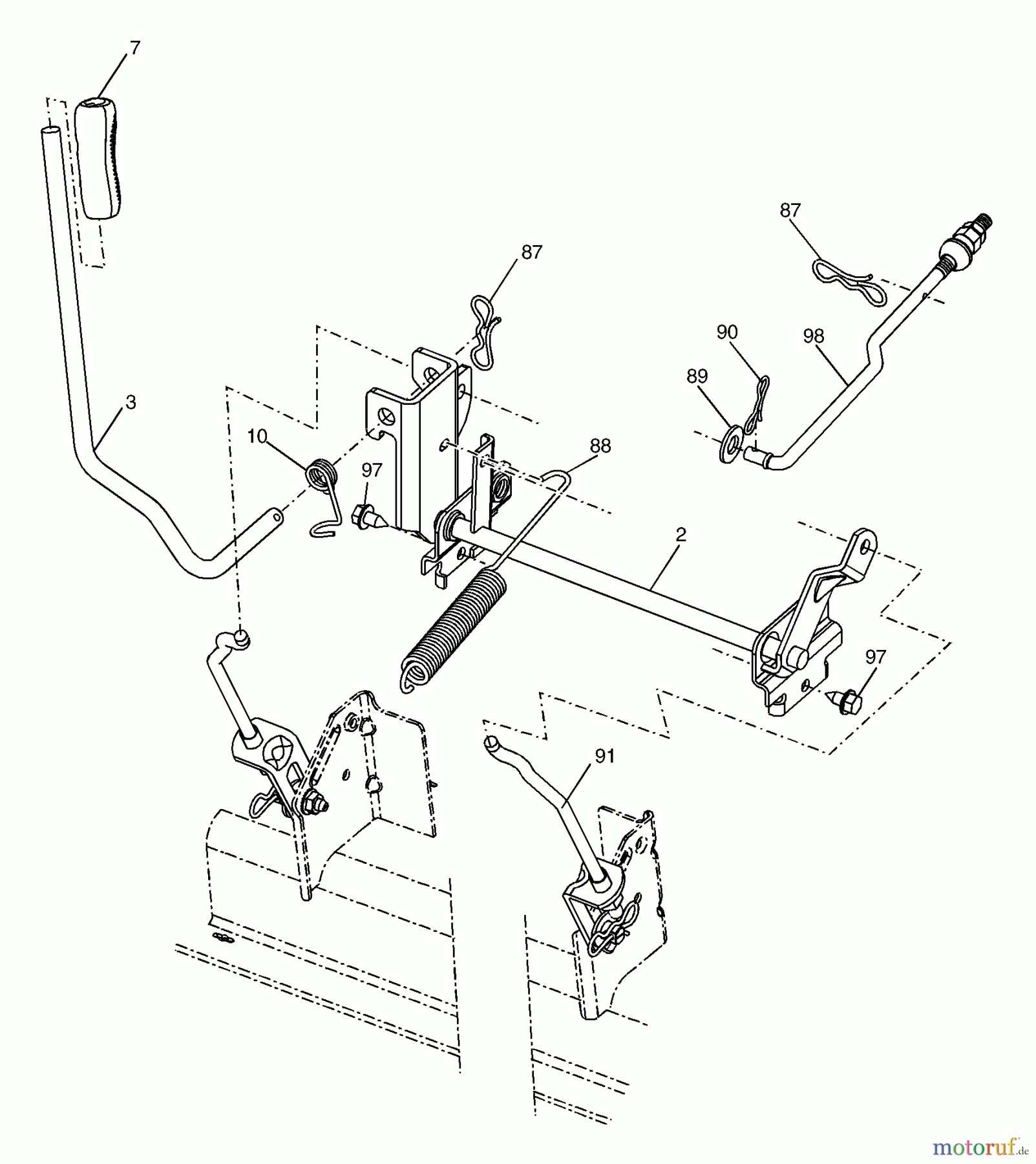 Husqvarna Rasen und Garten Traktoren LOYTH 20F42T (96045000201) - Husqvarna Lawn Tractor (2006-02 & After) Lift Assembly