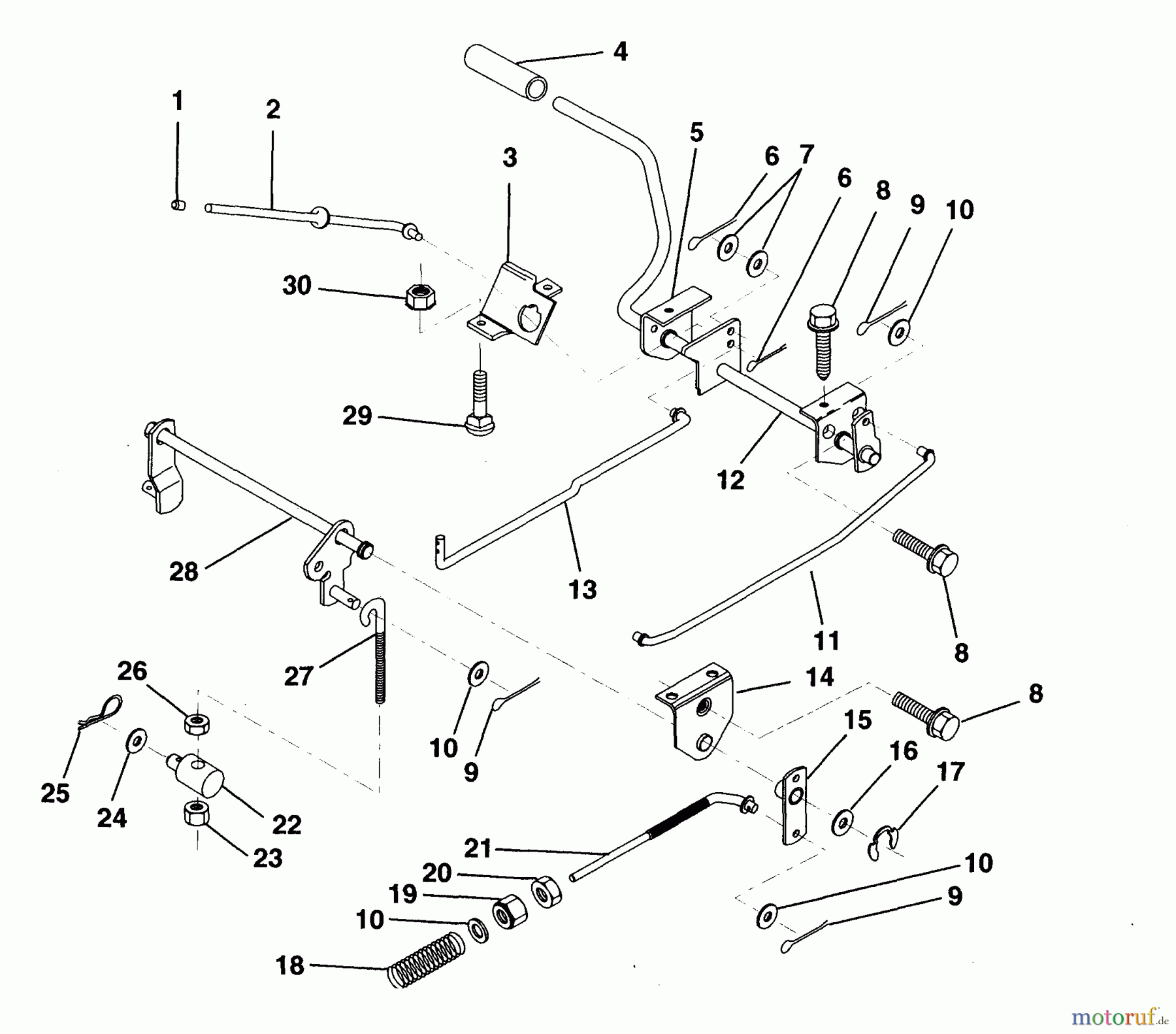  Husqvarna Rasen und Garten Traktoren LR 100 (954000572) - Husqvarna Lawn Tractor (1995-03 & After) Brake/Rear Mower Lift Assembly