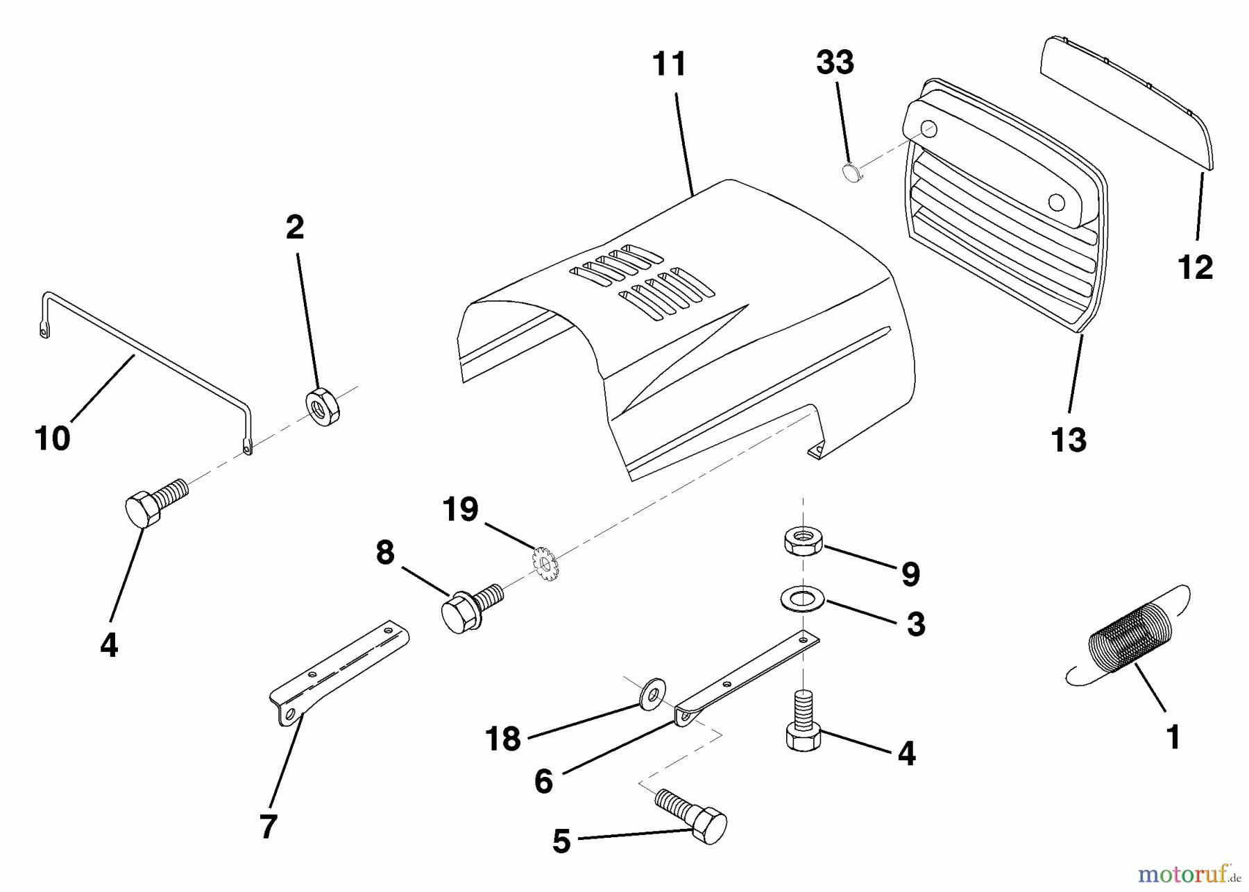  Husqvarna Rasen und Garten Traktoren LR 110 (954001232C) - Husqvarna Lawn Tractor (1995-08 & After) Hood