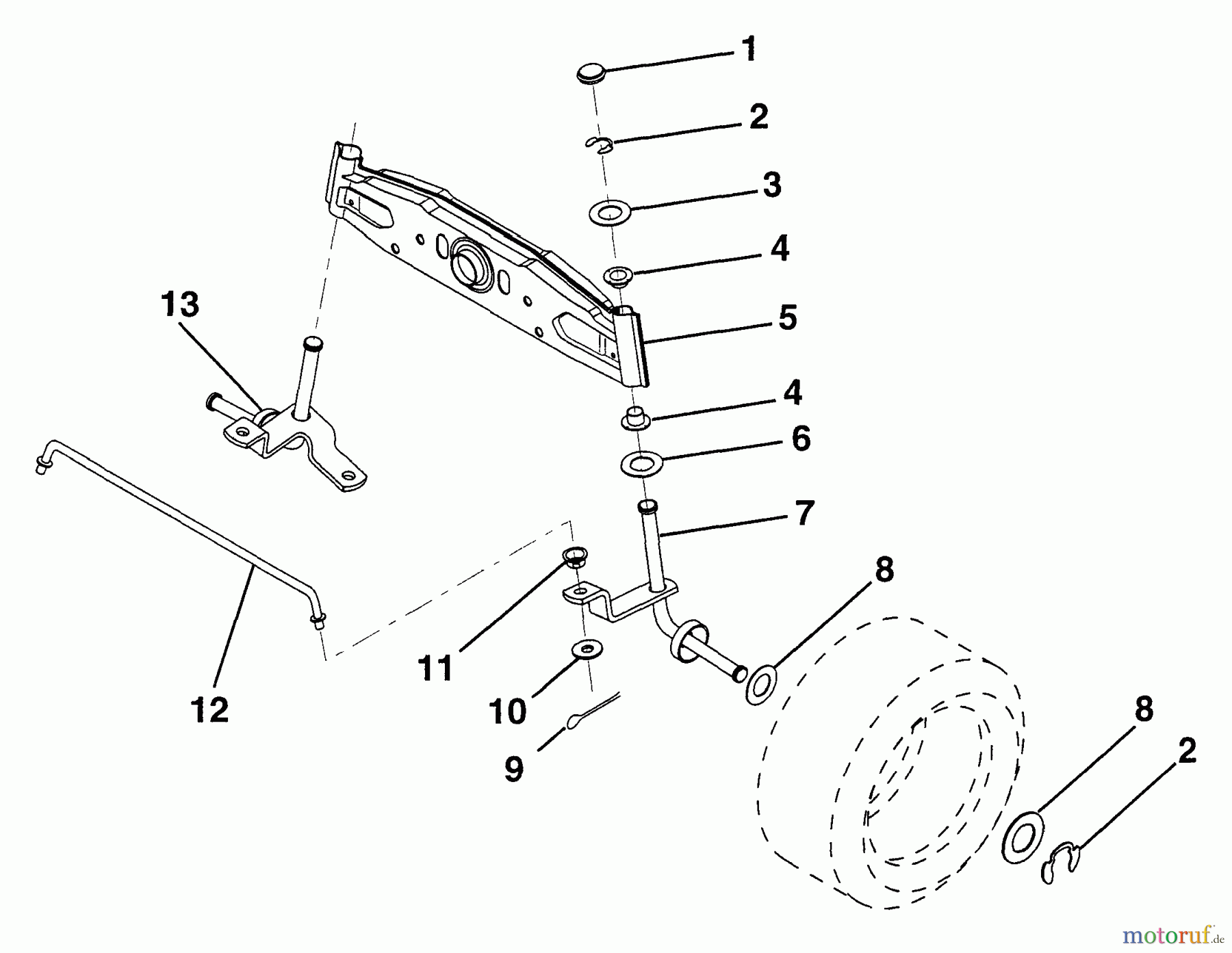 Husqvarna Rasen und Garten Traktoren LR 12 (954000752) (HAR1236A) - Husqvarna Lawn Tractor (1994-05 & After) Front Axle