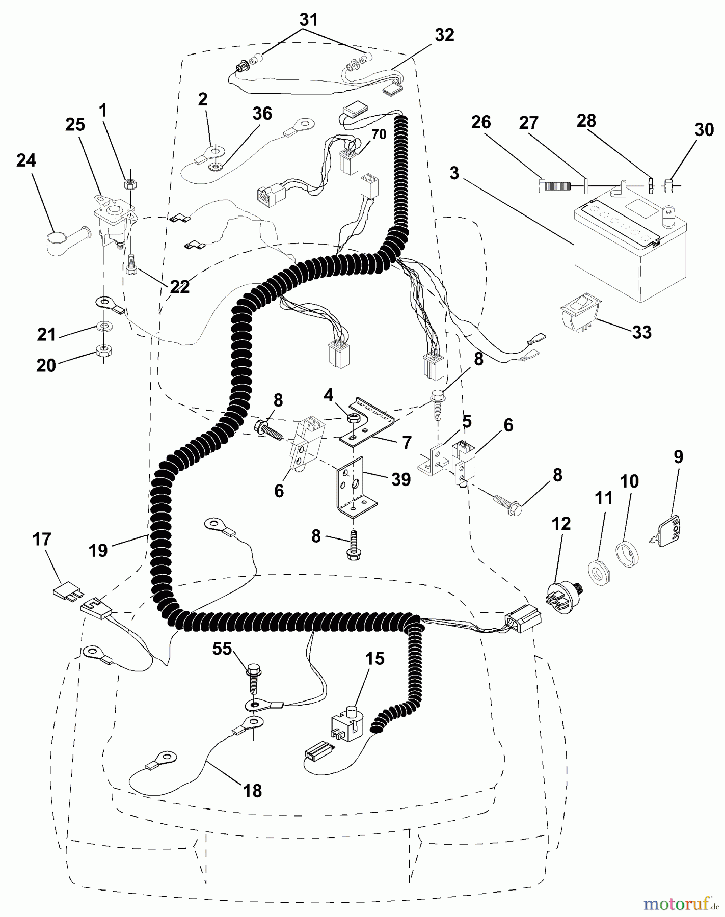  Husqvarna Rasen und Garten Traktoren LRH 125 (954001222D) - Husqvarna Lawn Tractor (1995-07 & After) Electrical