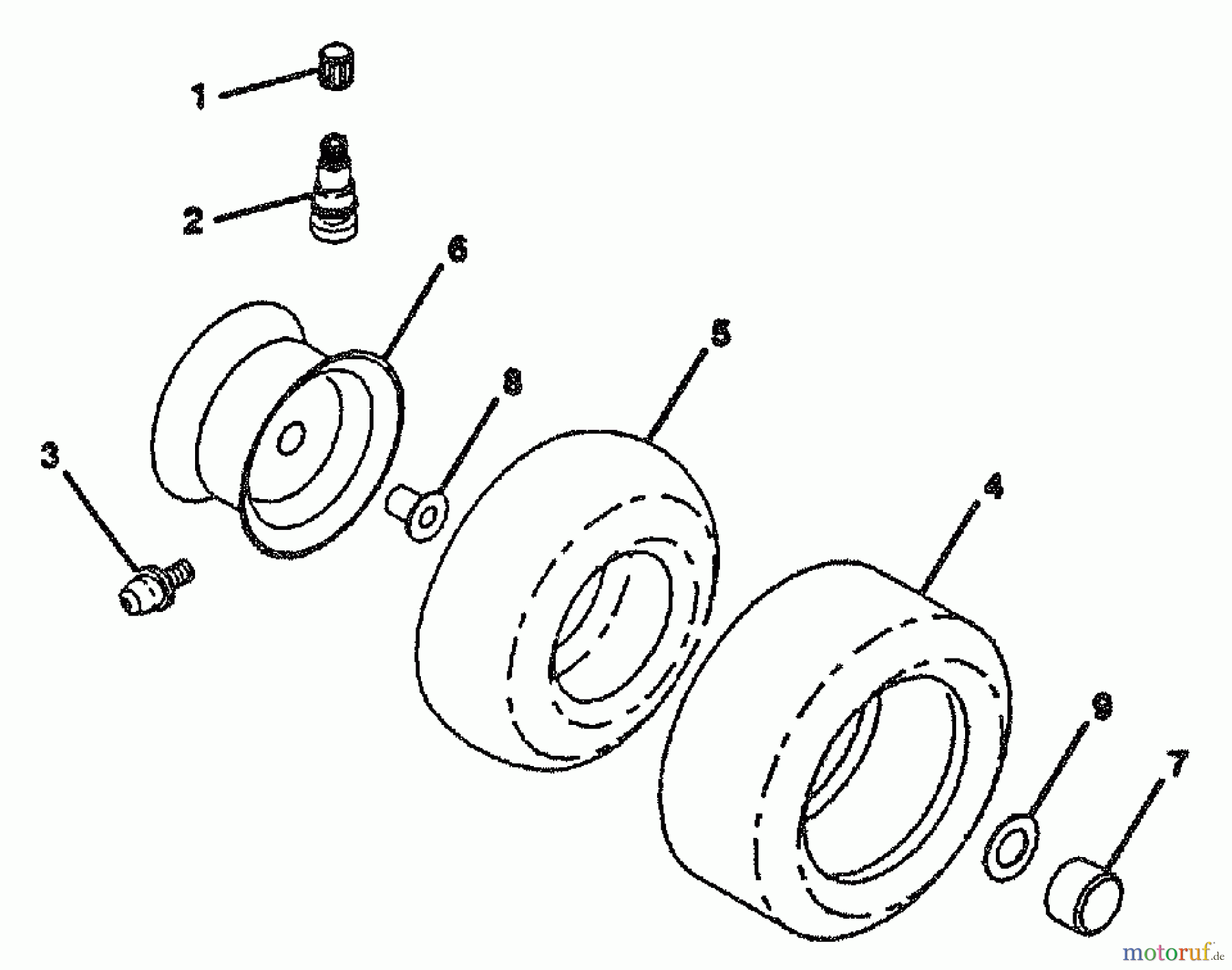 Husqvarna Rasen und Garten Traktoren LT 112 (954000392) (H12360) - Husqvarna Lawn Tractor (1992-06 & After) Wheels & Tires