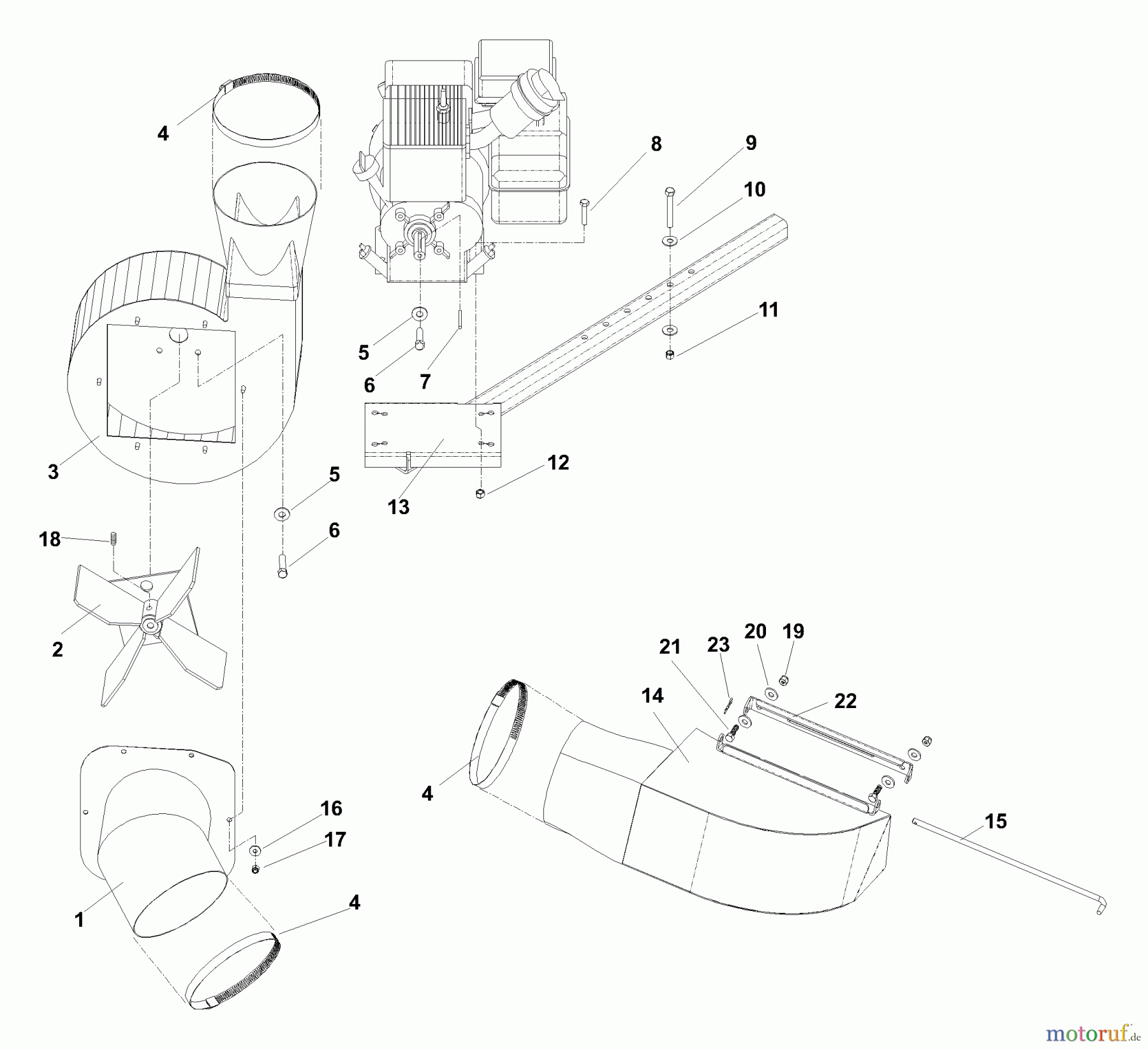  Husqvarna Zubehör, Rasenmäher / Mäher Z1-12 - Husqvarna Z Grass Collection System (2003-10 & After) Power Unit Assembly