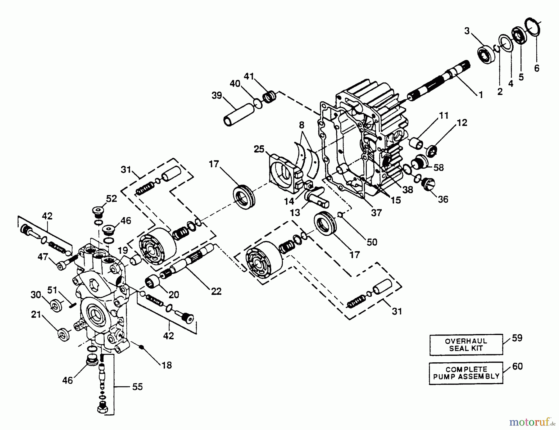 Husqvarna Rasen und Garten Traktoren LT 140 (954000512) (HU4H42A) - Husqvarna Lawn Tractor (1993-01 & After) Sunstrand Pump Assembly