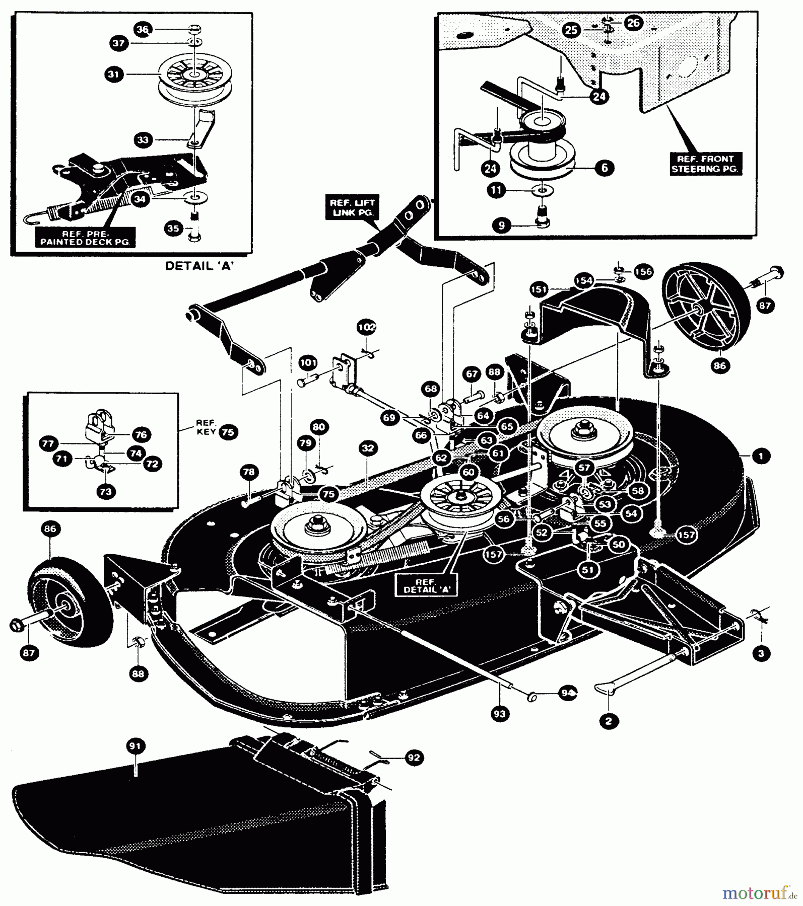 Husqvarna Rasen und Garten Traktoren LT 4140G (E4014-030) - Husqvarna Lawn Tractor (1994-01 & After) Deck (B)