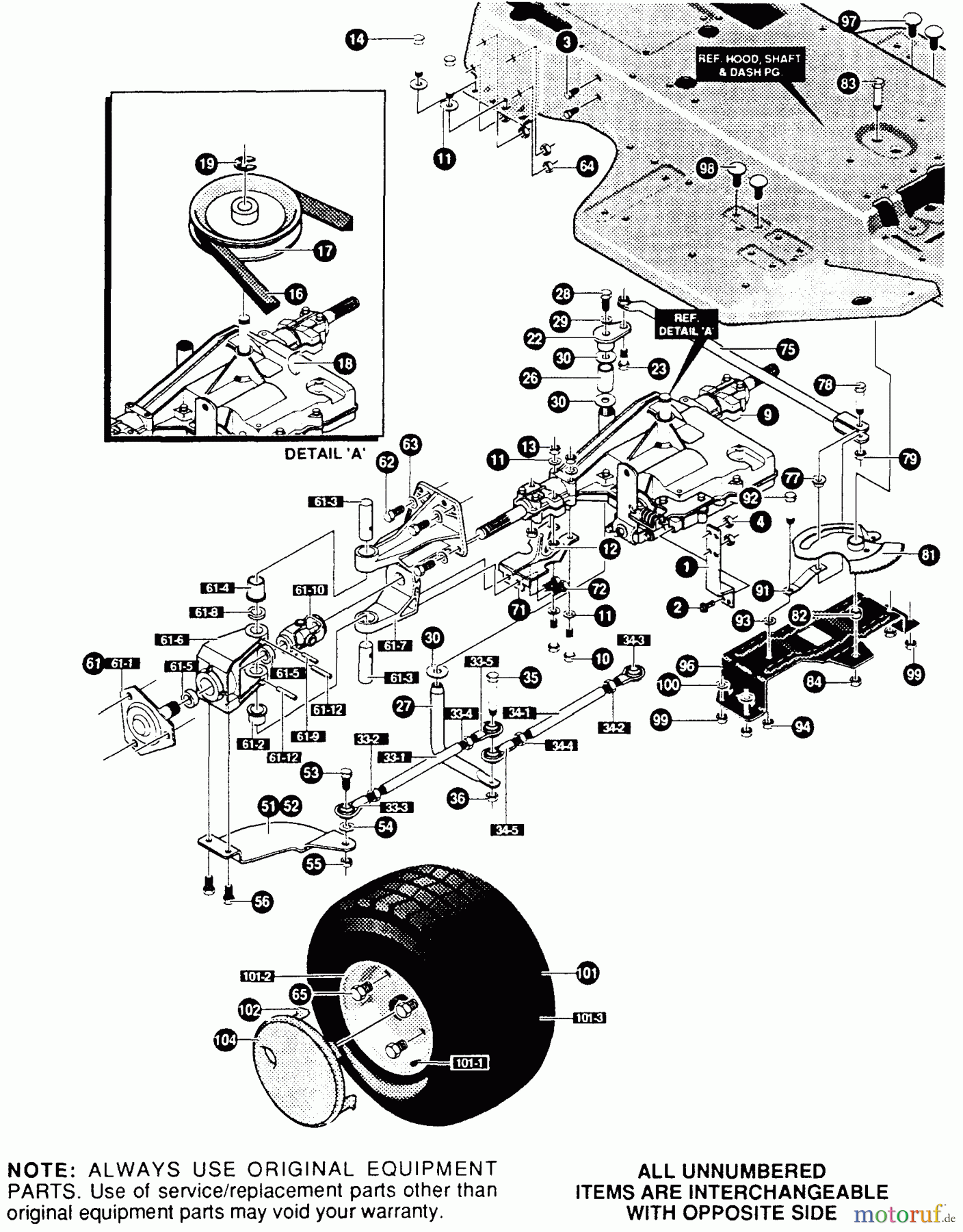 Husqvarna Rasen und Garten Traktoren LT 4140G (E4014-030) - Husqvarna Lawn Tractor (1994-01 & After) Rear End/Rear Steering
