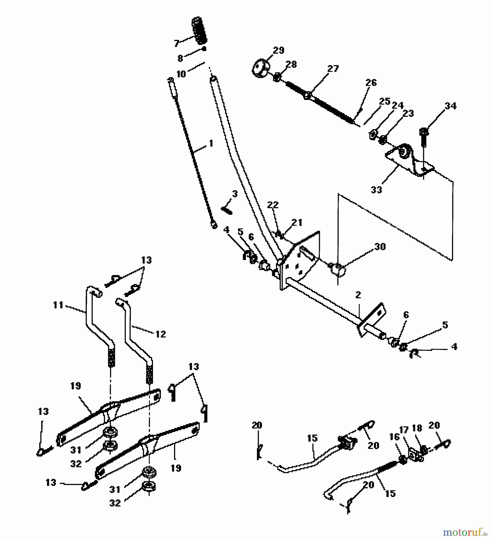 Husqvarna Rasen und Garten Traktoren LTH 125 (954002721) (HC125H42C) - Husqvarna Lawn Tractor (1996-04 & After) Lift