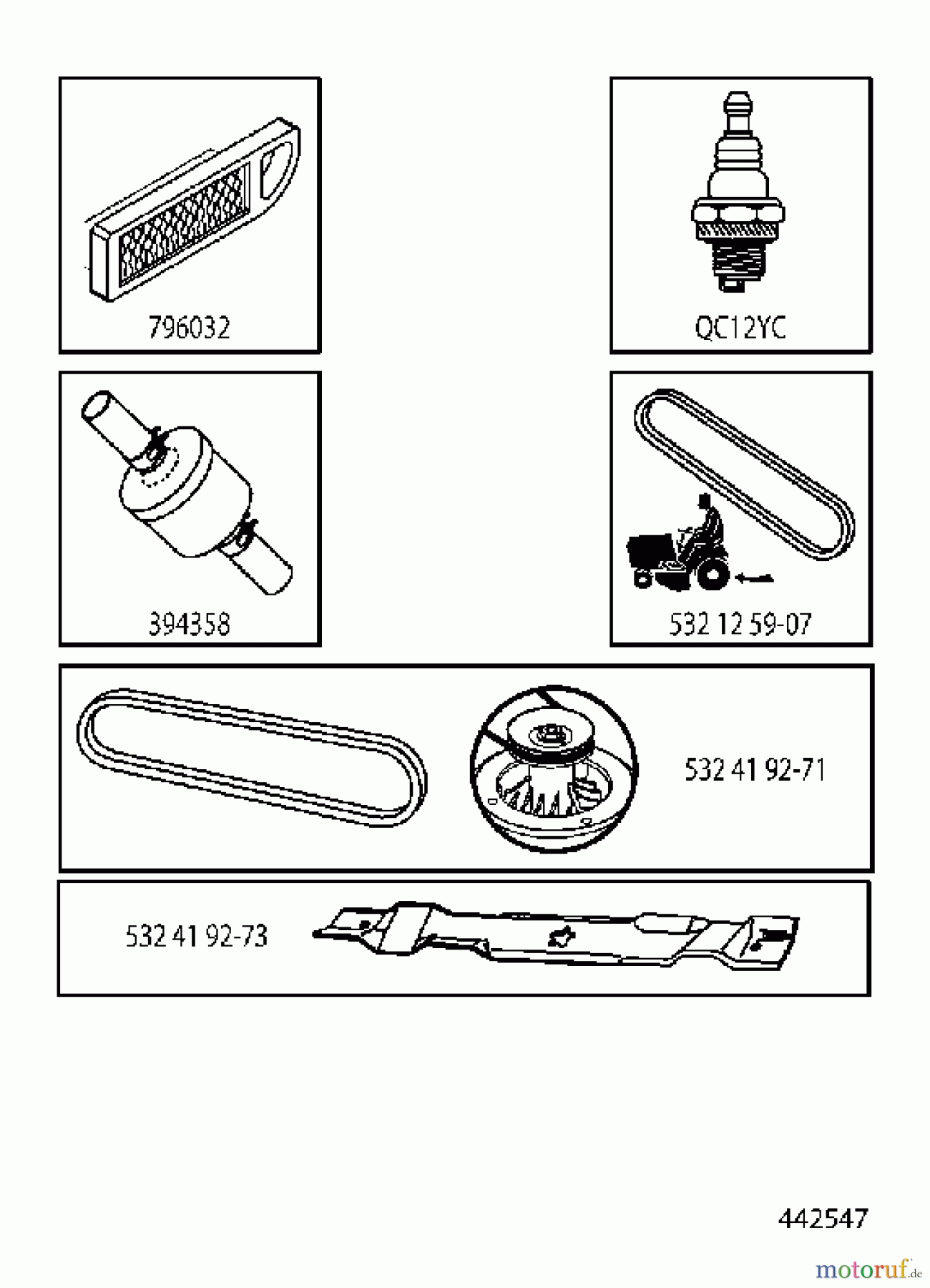  Husqvarna Rasen und Garten Traktoren LTH 126 (96041020503) - Husqvarna Lawn Tractor (2013-05) FREQUENTLY USED PARTS