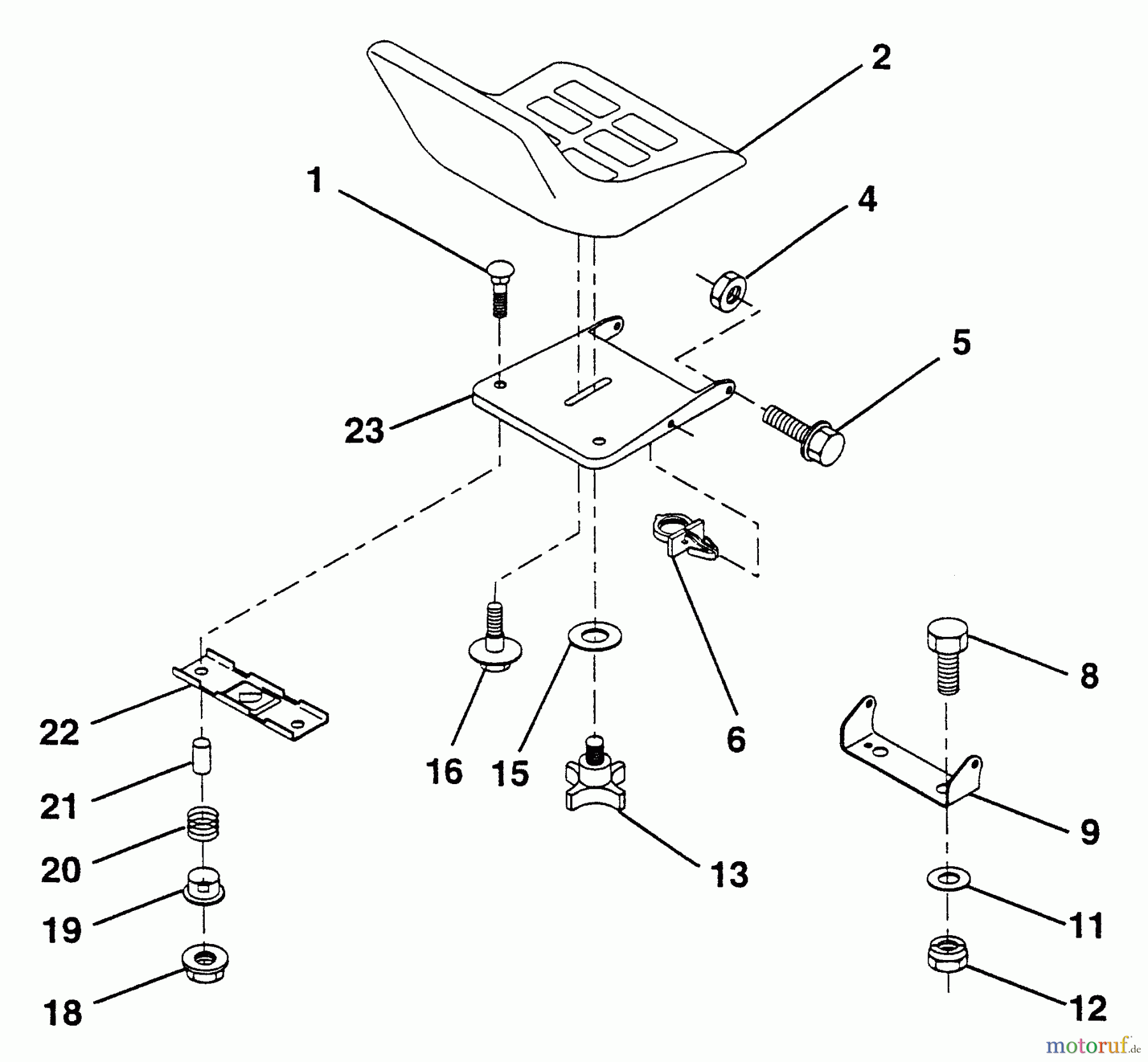  Husqvarna Rasen und Garten Traktoren LTH 13 (954001042) (HAR13H38B) - Husqvarna Lawn Tractor (1995-01 & After) Seat