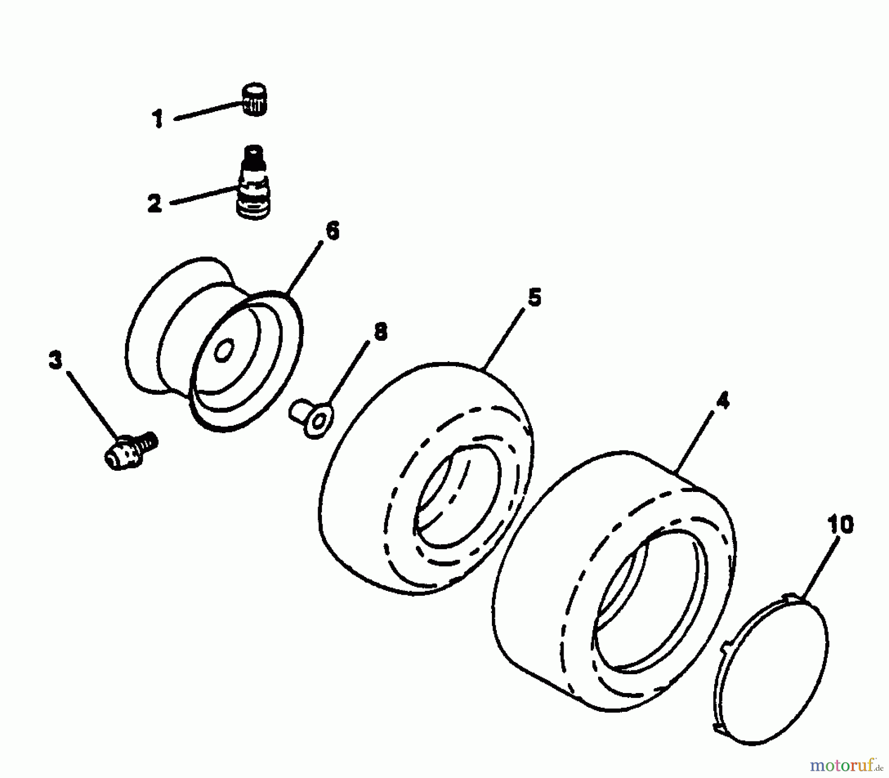 Husqvarna Rasen und Garten Traktoren LTH 140 (954000642) (HN14H42A) - Husqvarna Lawn Tractor (1994-01 & After) Wheels & Tires