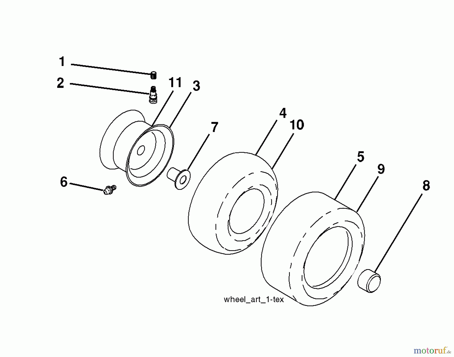  Husqvarna Rasen und Garten Traktoren LTH 1538 (96043003800) - Husqvarna Lawn Tractor (2006-12 & After) Wheels and Tires