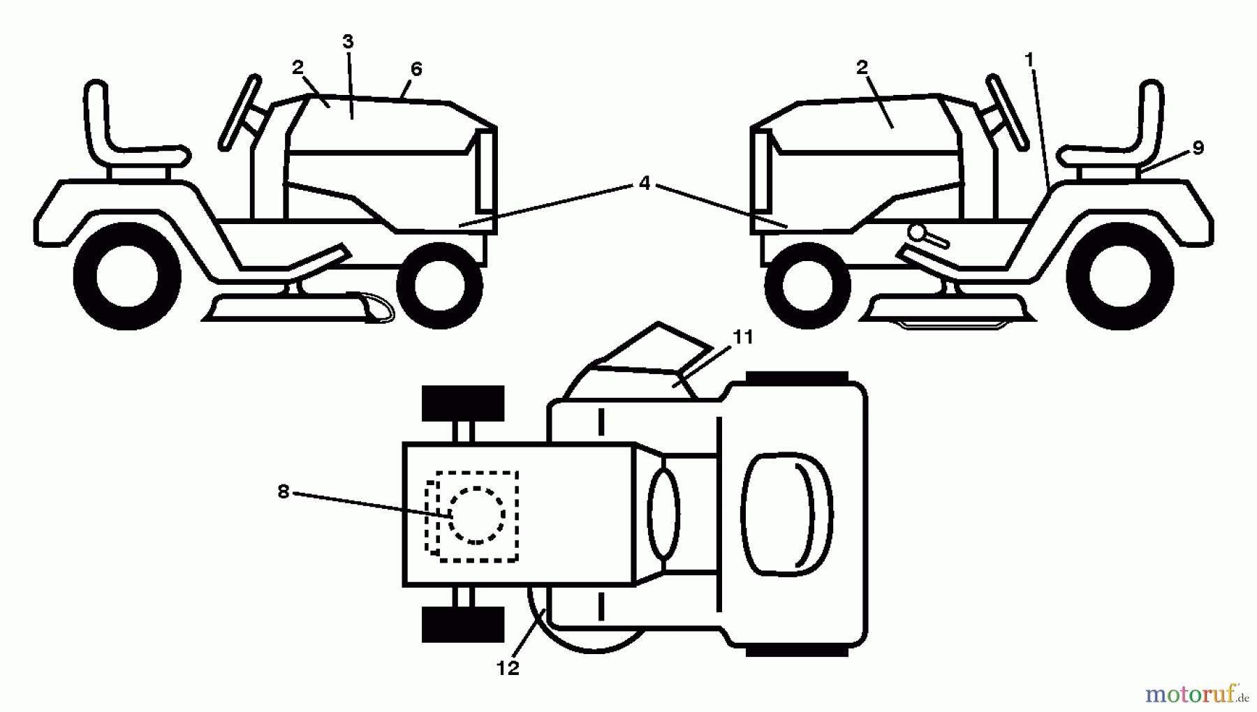  Husqvarna Rasen und Garten Traktoren LTH 18538 (96043017100) - Husqvarna Lawn Tractor (2013-09) DECALS