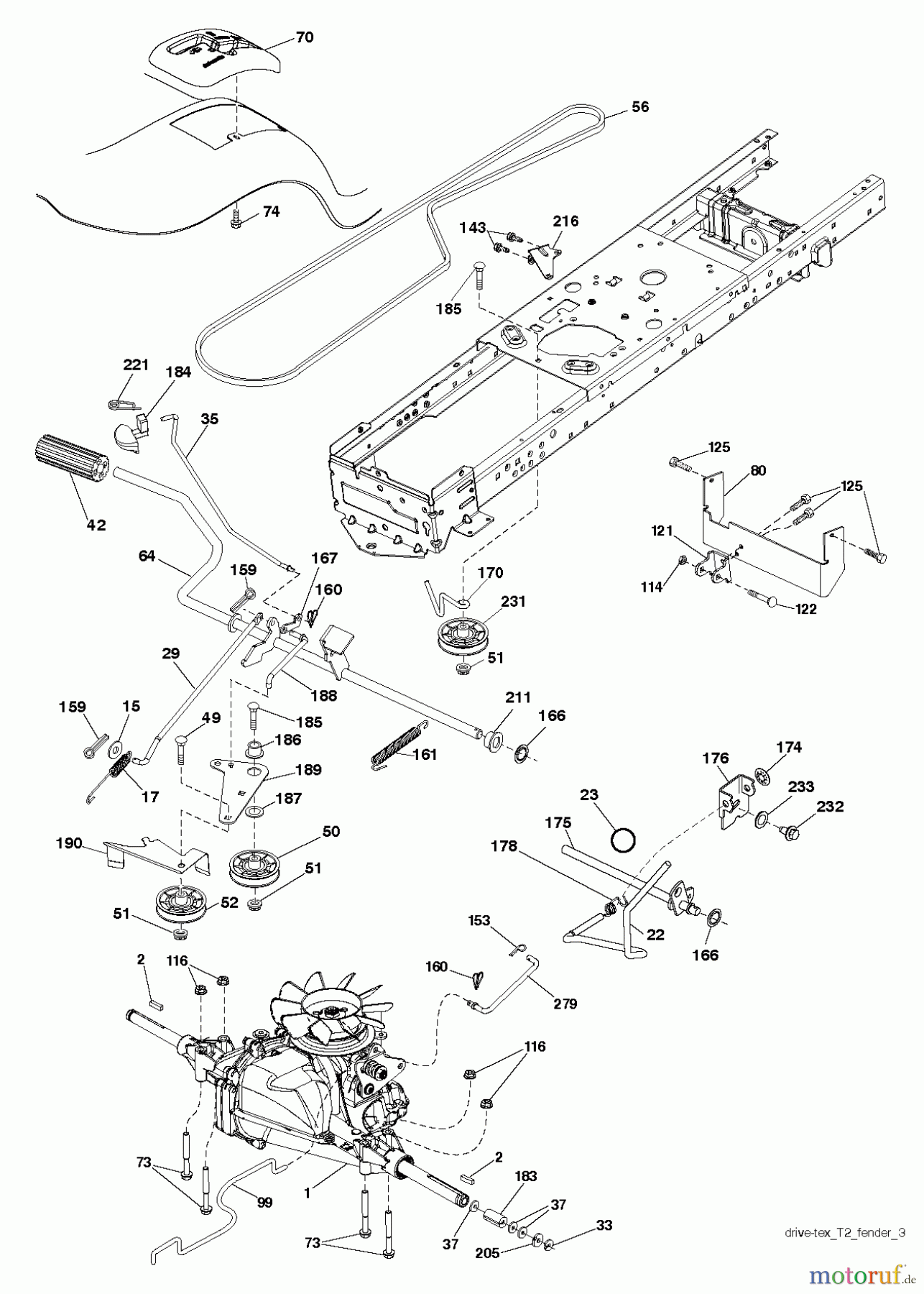  Husqvarna Rasen und Garten Traktoren LTH 18538 (96043017100) - Husqvarna Lawn Tractor (2013-09) DRIVE