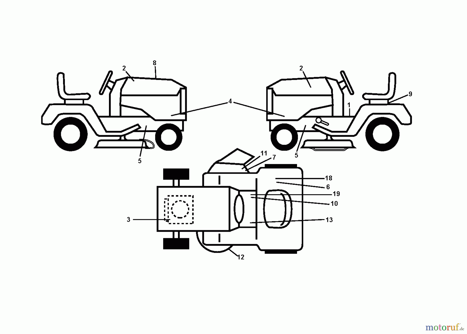 Husqvarna Rasen und Garten Traktoren LTH 2038 (96041017102) - Husqvarna Lawn Tractor (2011-07 & After) DECALS