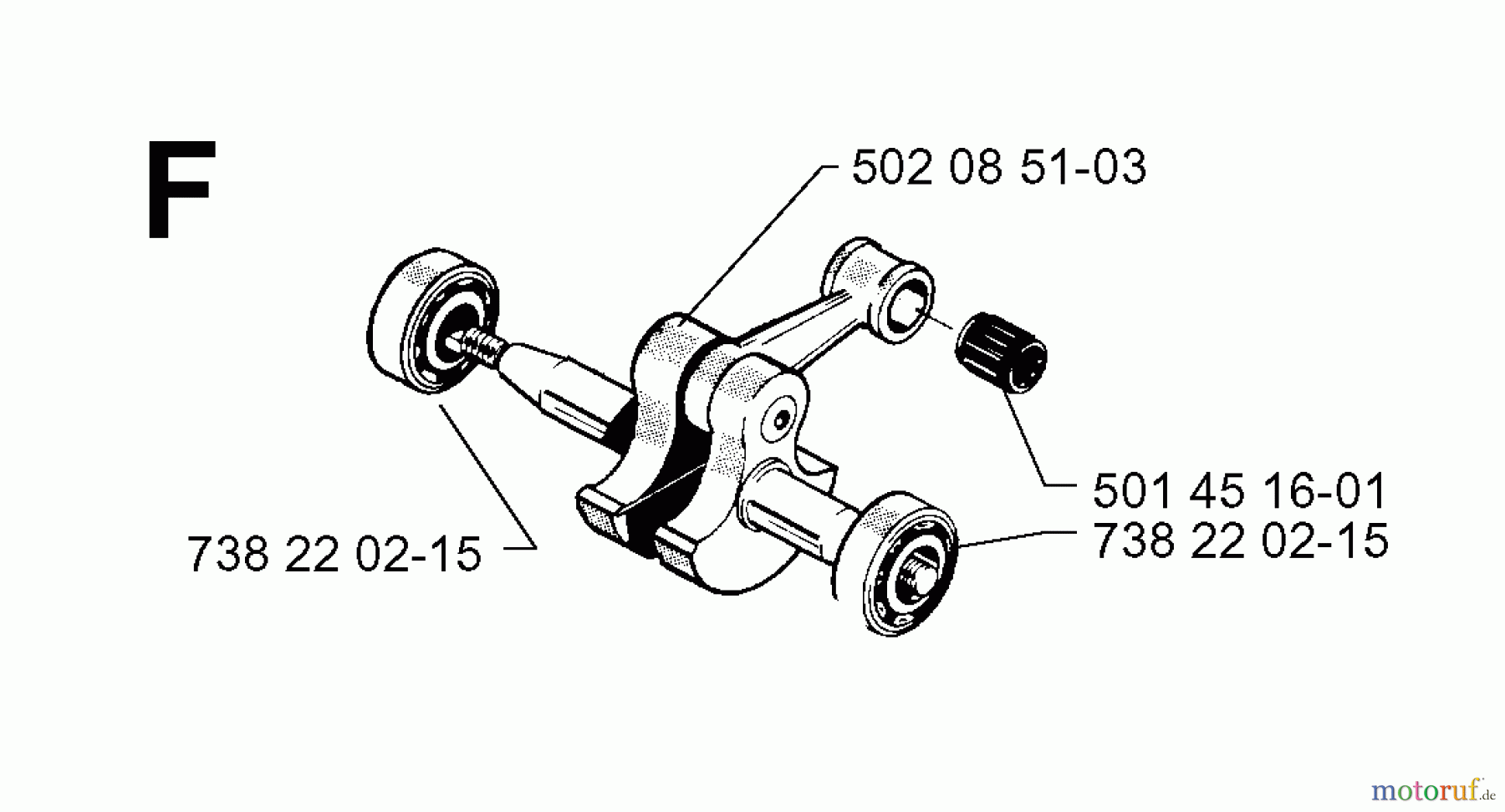  Jonsered Motorsensen, Trimmer RS51 - Jonsered String/Brush Trimmer (1998-03) CRANKSHAFT