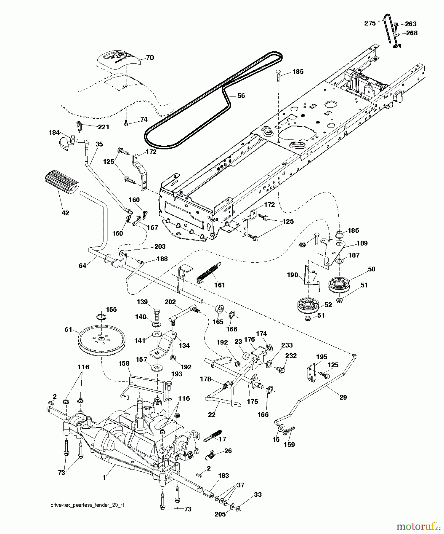 Jonsered Rasen und Garten Traktoren LT2216 (96041010102) - Jonsered Lawn & Garden Tractor (2010-03) DRIVE