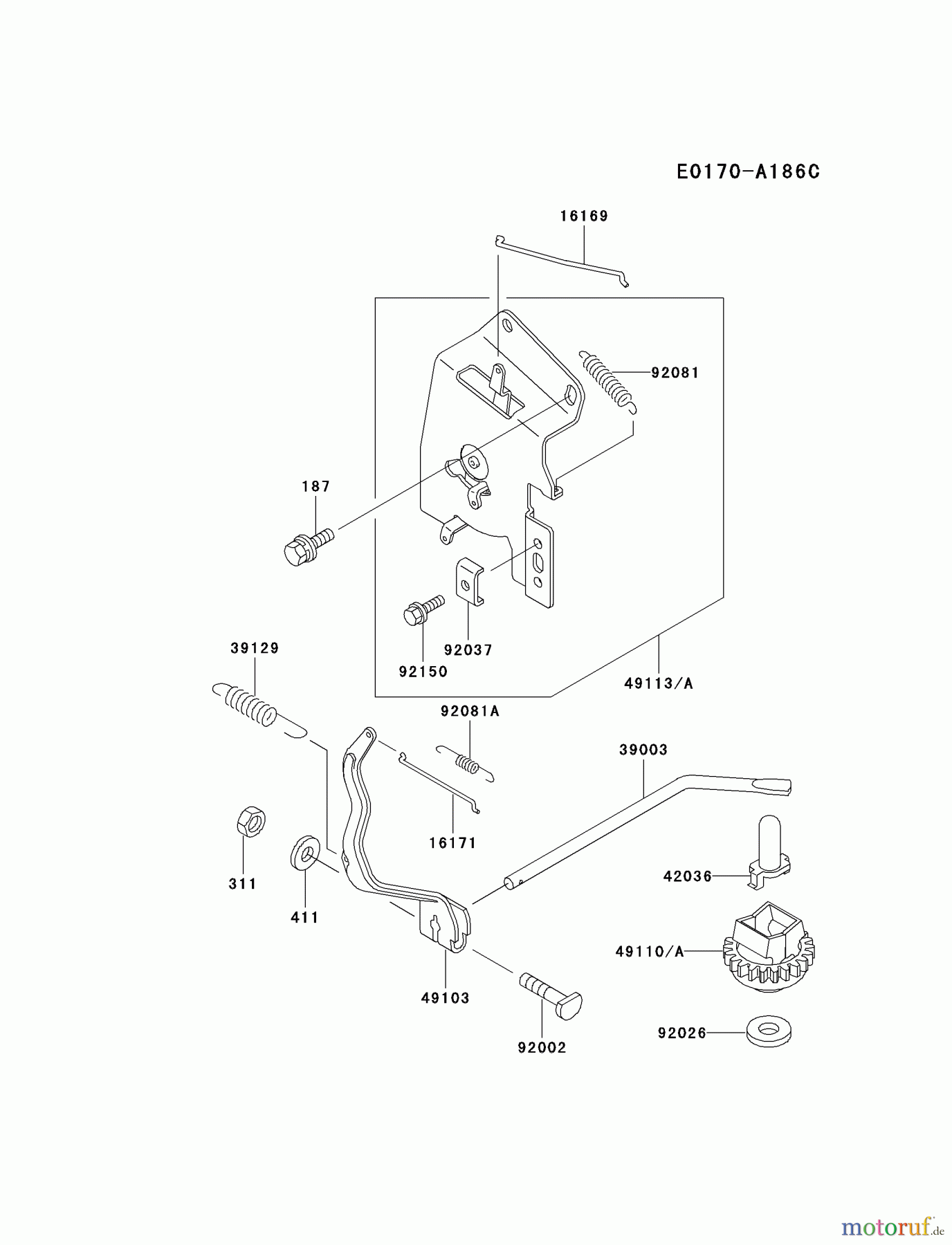 Kawasaki Motoren Motoren Vertikal FA210V - AS02 bis FH641V - DS24 FD501V-BS03 - Kawasaki FD501V 4-Stroke Engine CONTROL-EQUIPMENT