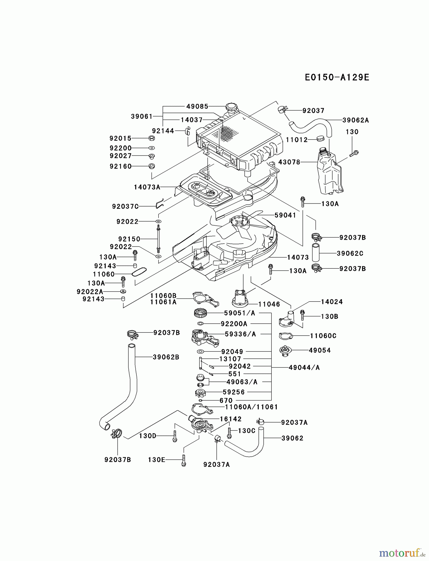 Kawasaki Motoren Motoren Vertikal FA210V - AS02 bis FH641V - DS24 FD501V-BS03 - Kawasaki FD501V 4-Stroke Engine COOLING-EQUIPMENT #1