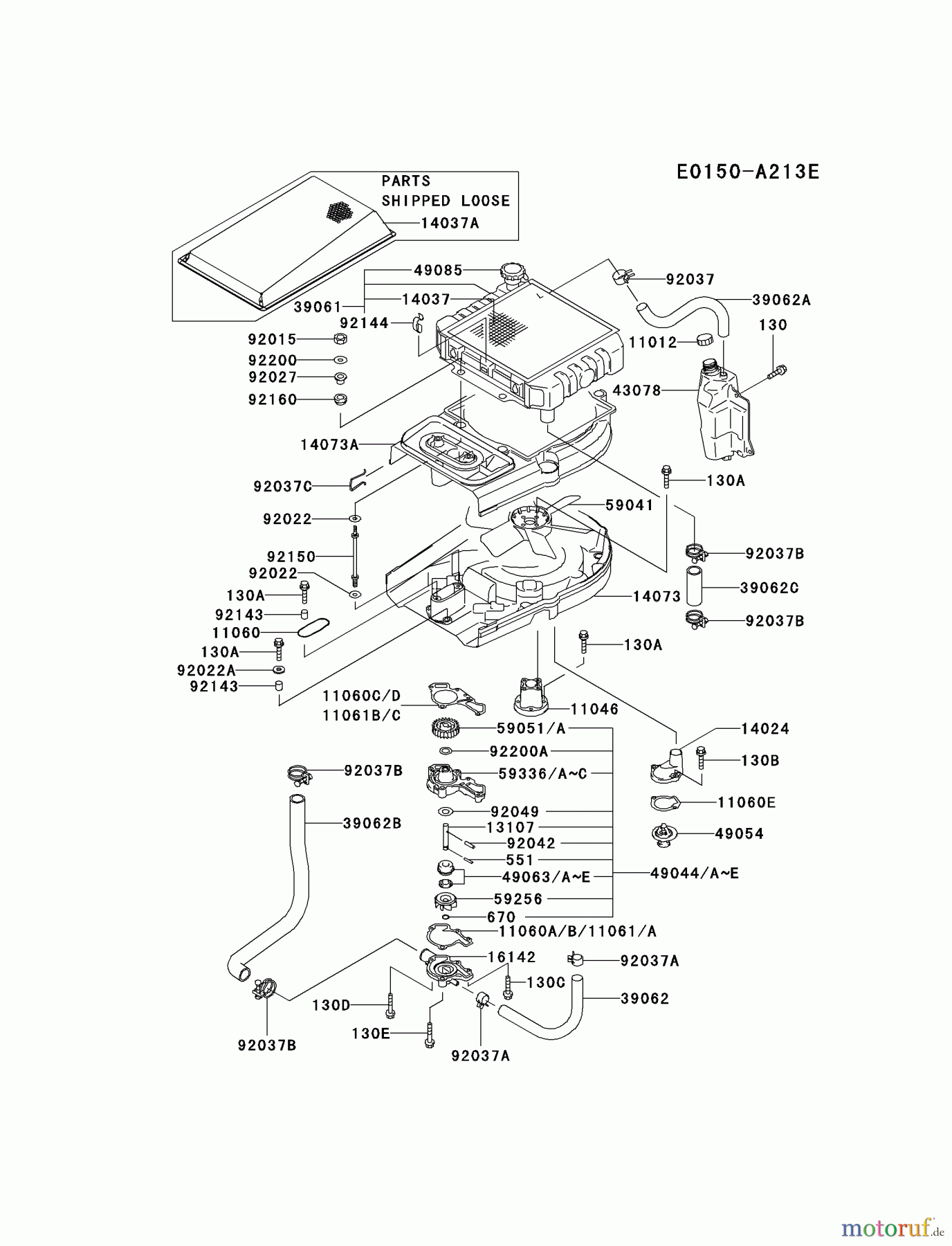 Kawasaki Motoren Motoren Vertikal FA210V - AS02 bis FH641V - DS24 FD501V-AS05 - Kawasaki FD501V 4-Stroke Engine COOLING-EQUIPMENT #1