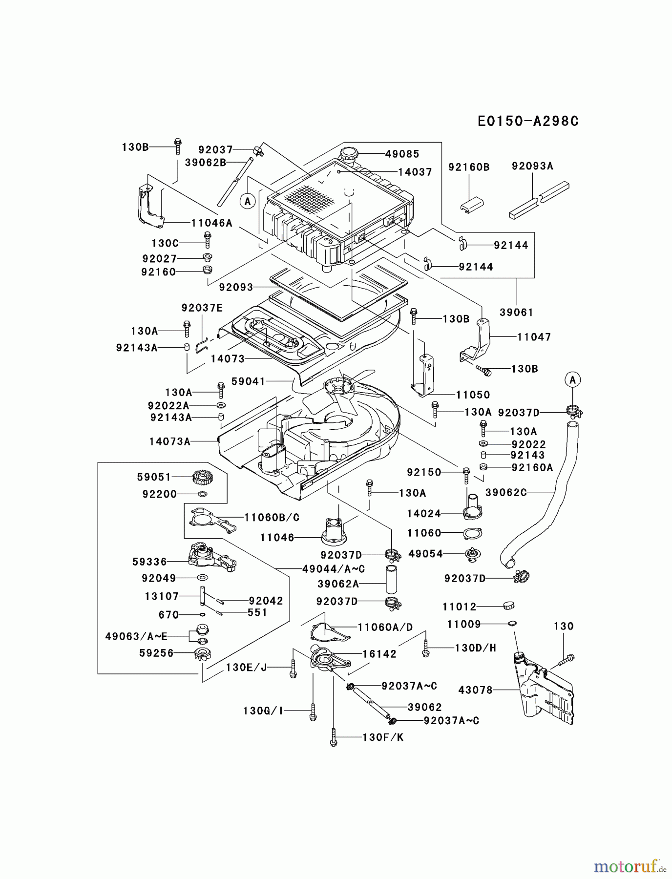 Kawasaki Motoren Motoren Vertikal FA210V - AS02 bis FH641V - DS24 FD590V-BS09 - Kawasaki FD590V 4-Stroke Engine COOLING-EQUIPMENT #1