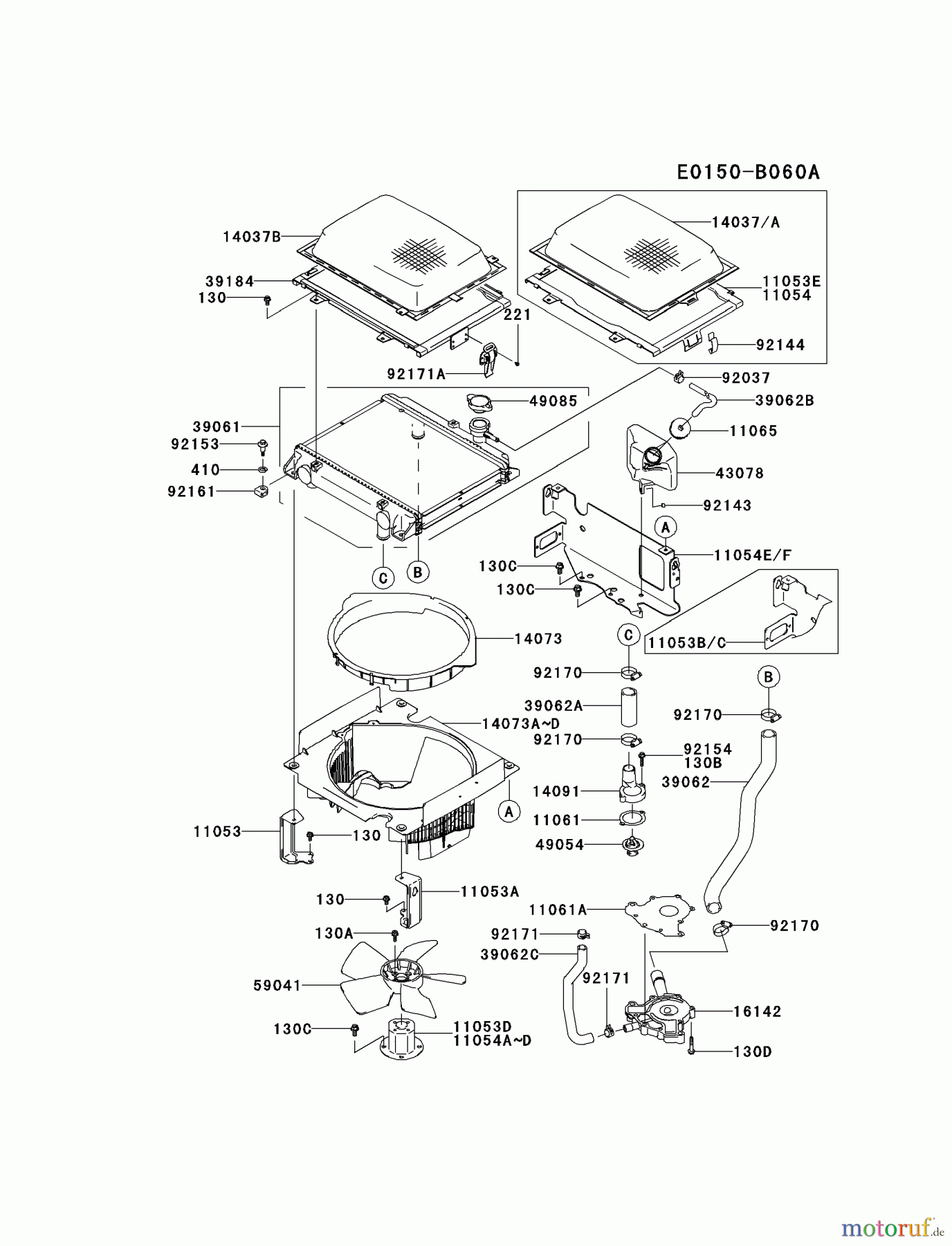 Kawasaki Motoren Motoren Vertikal FA210V - AS02 bis FH641V - DS24 FD731V-ES01 - Kawasaki FD731V 4-Stroke Engine COOLING-EQUIPMENT #2