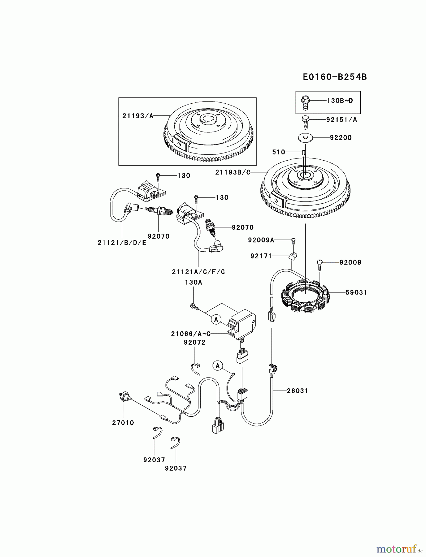 Kawasaki Motoren Motoren Vertikal FA210V - AS02 bis FH641V - DS24 FD731V-CS05 - Kawasaki FD731V 4-Stroke Engine ELECTRIC-EQUIPMENT