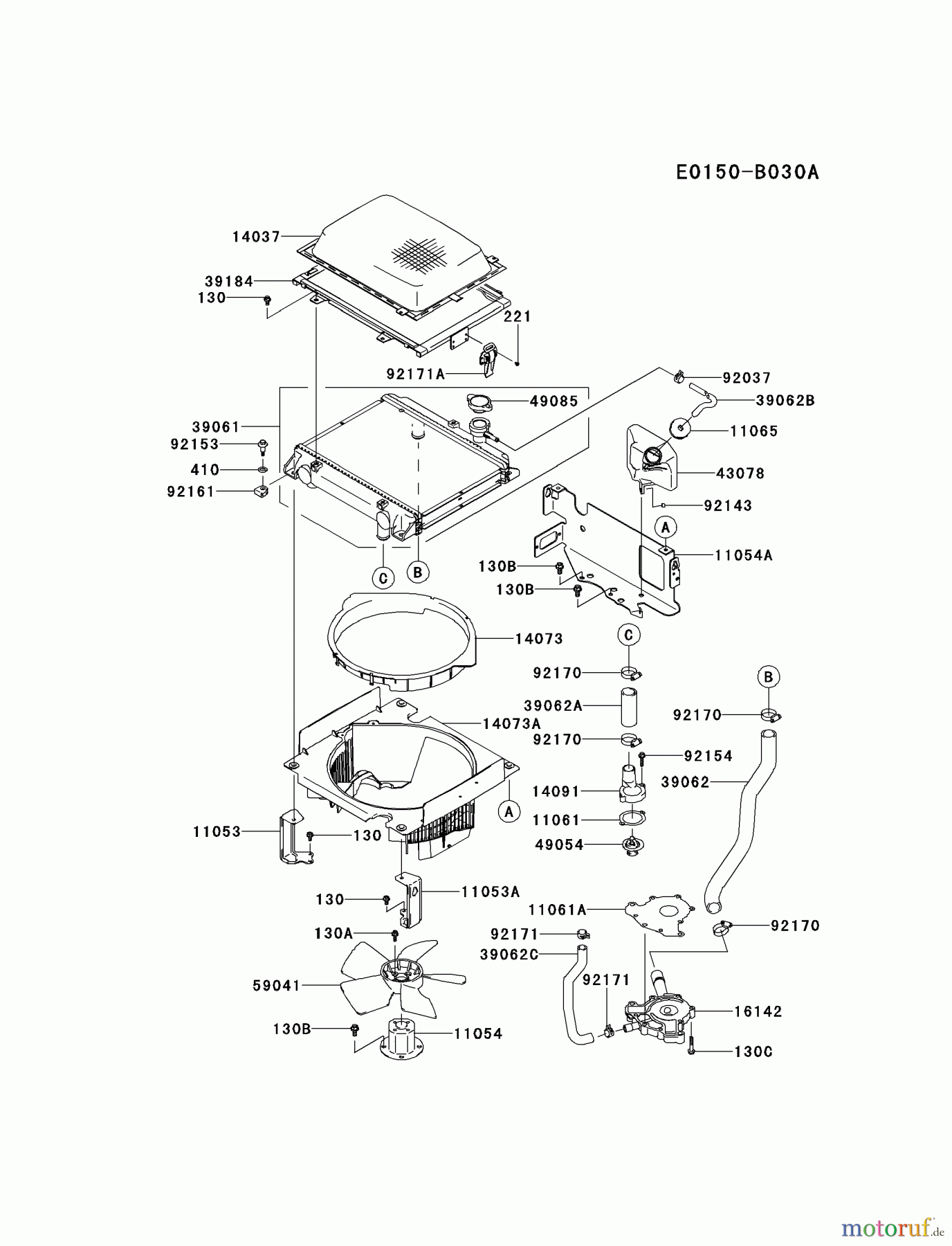 Kawasaki Motoren Motoren Vertikal FA210V - AS02 bis FH641V - DS24 FD731V-GS00 - Kawasaki FD731V 4-Stroke Engine COOLING-EQUIPMENT