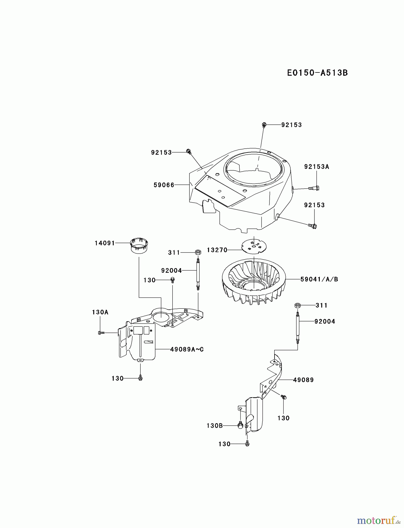 Kawasaki Motoren Motoren Vertikal FA210V - AS02 bis FH641V - DS24 FH381V-BS10 - Kawasaki FH381V 4-Stroke Engine COOLING-EQUIPMENT