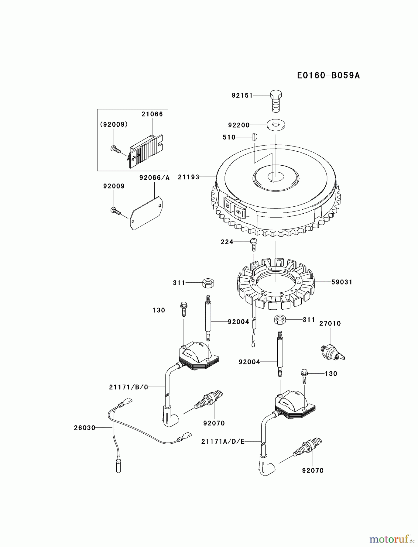 Kawasaki Motoren Motoren Vertikal FA210V - AS02 bis FH641V - DS24 FH381V-BS10 - Kawasaki FH381V 4-Stroke Engine ELECTRIC-EQUIPMENT