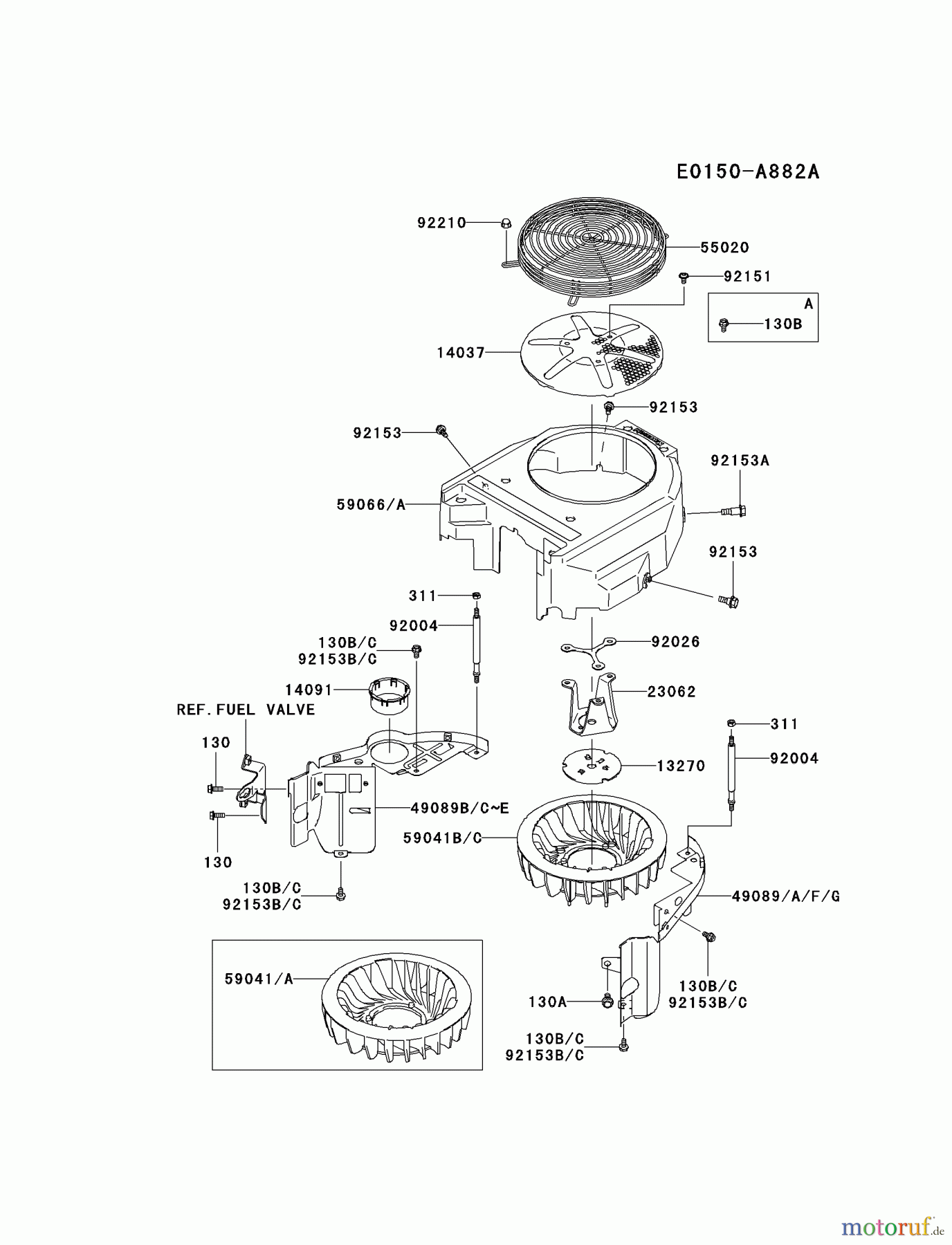 Kawasaki Motoren Motoren Vertikal FA210V - AS02 bis FH641V - DS24 FH381V-BS28 - Kawasaki FH381V 4-Stroke Engine COOLING-EQUIPMENT