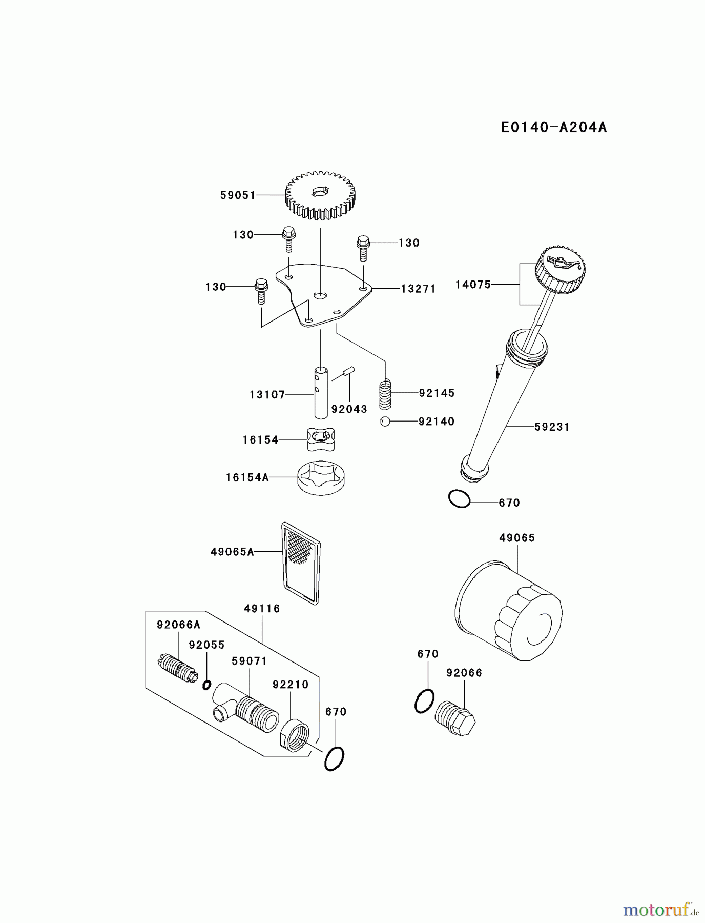 Kawasaki Motoren Motoren Vertikal FA210V - AS02 bis FH641V - DS24 FH381V-DS07 - Kawasaki FH381V 4-Stroke Engine LUBRICATION-EQUIPMENT