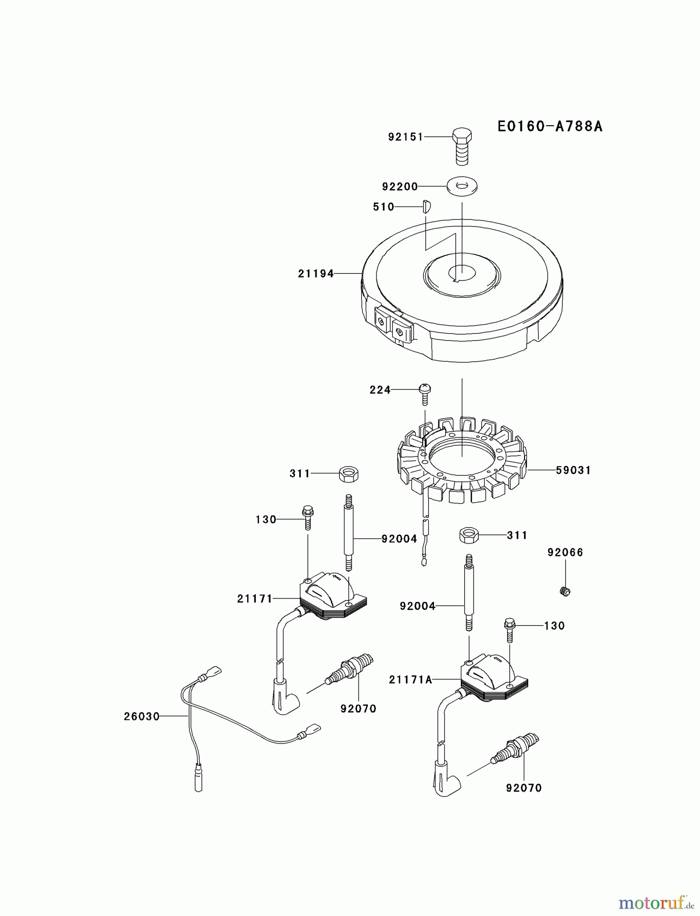  Kawasaki Motoren Motoren Vertikal FA210V - AS02 bis FH641V - DS24 FH381V-BS07 - Kawasaki FH381V 4-Stroke Engine ELECTRIC-EQUIPMENT